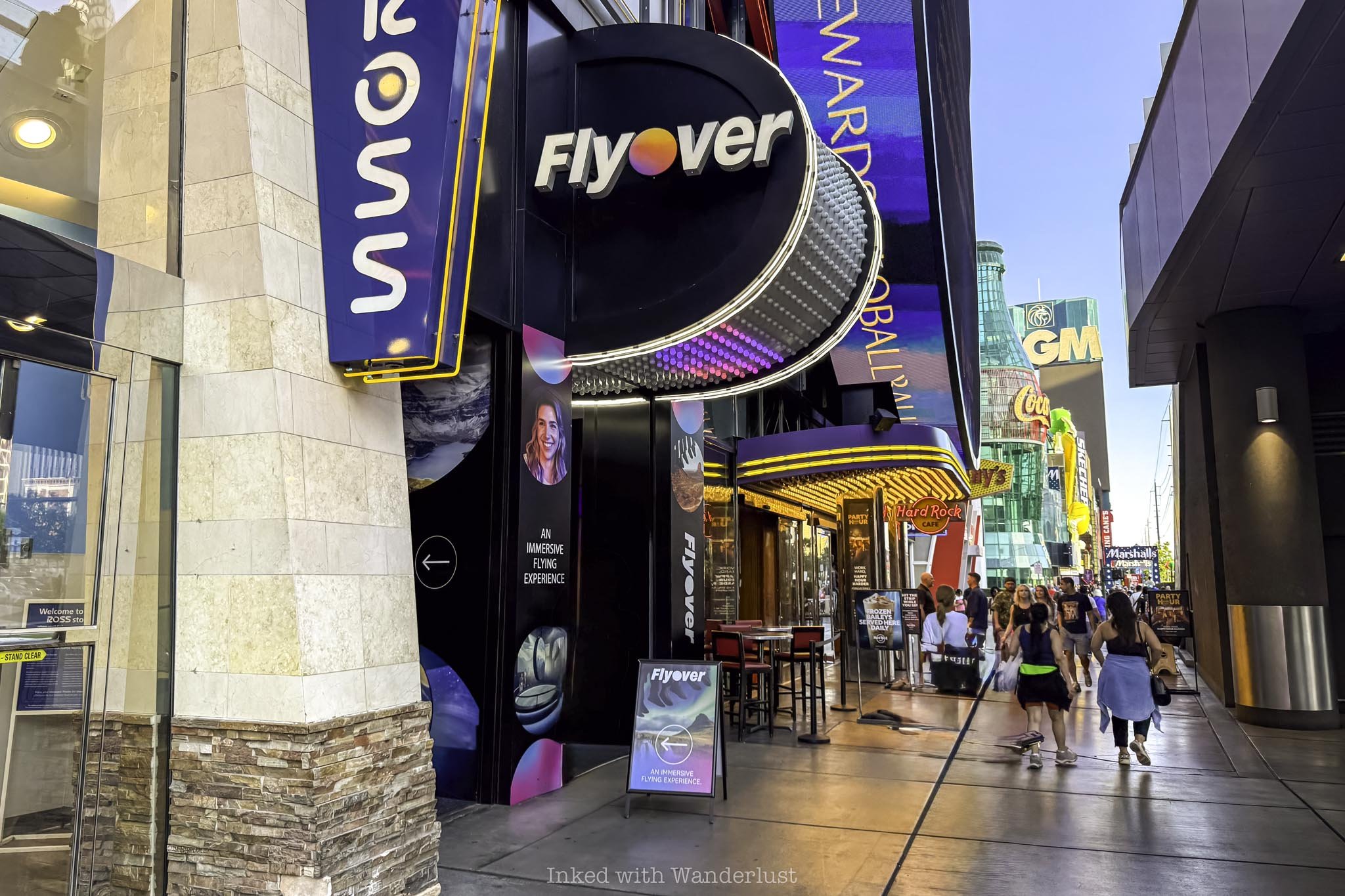 The entrance to Flyover Las Vegas.