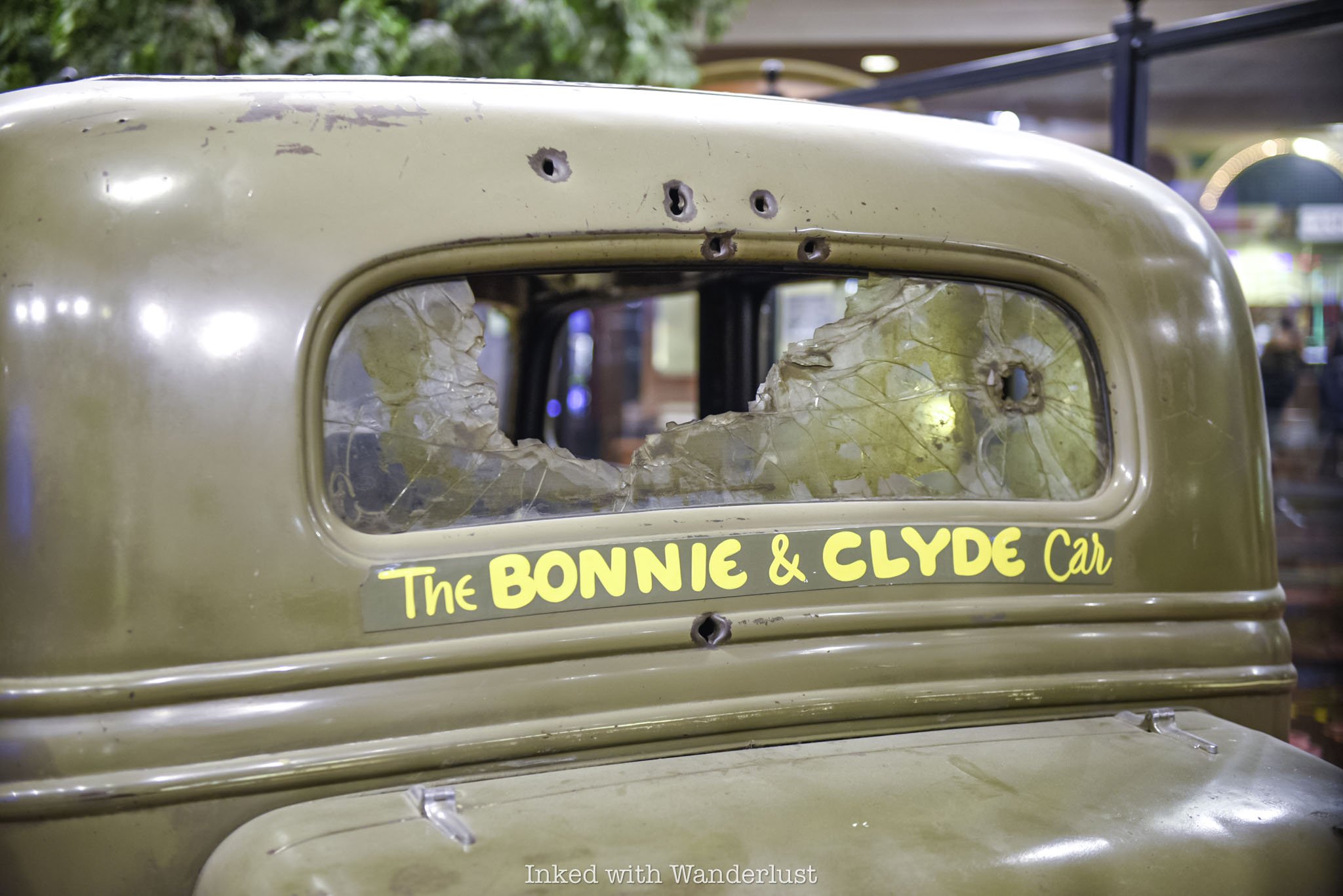 The bullet-ridden Bonnie and Clyde death car.