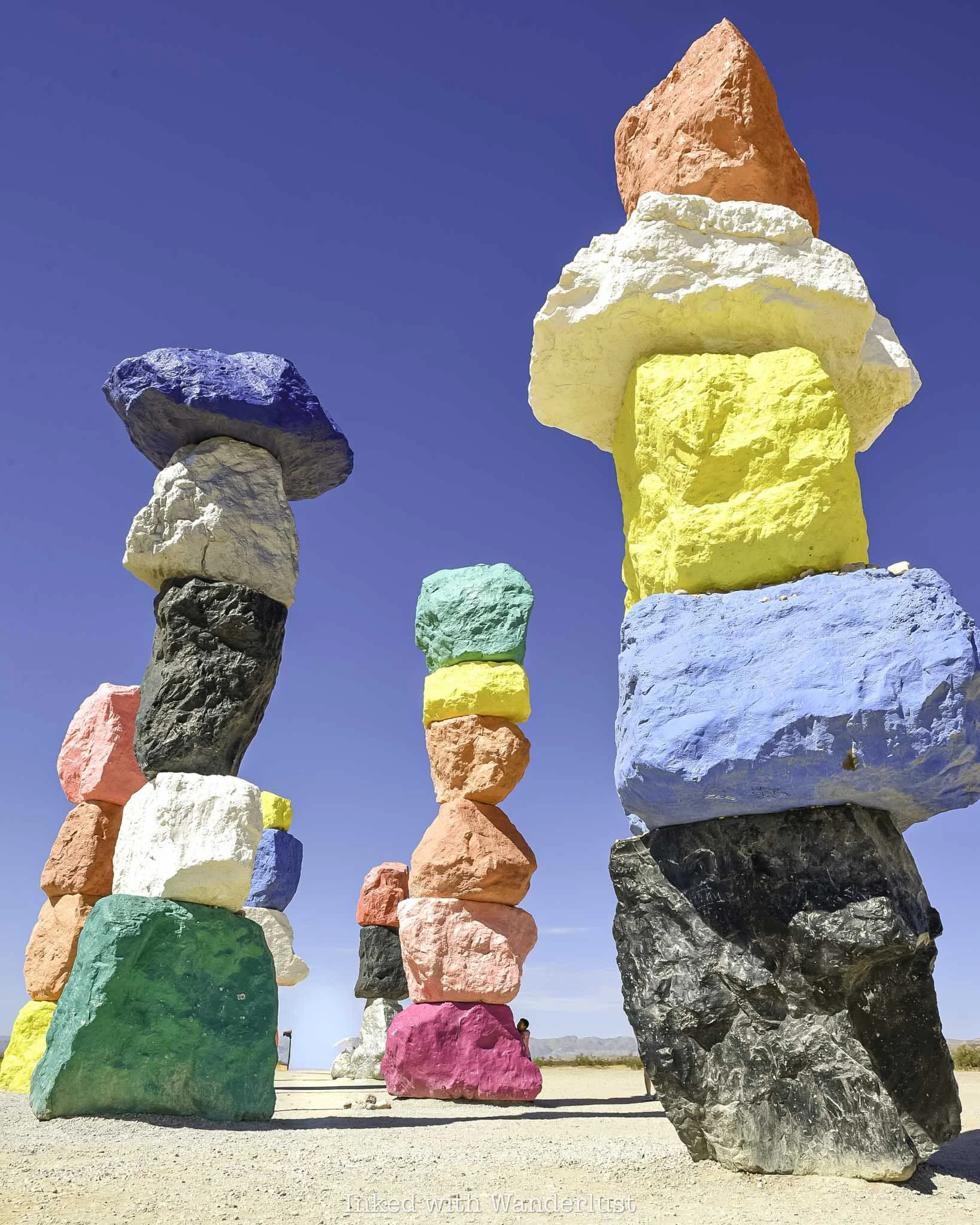 The Seven Magic Mountains public art display near Las Vegas.