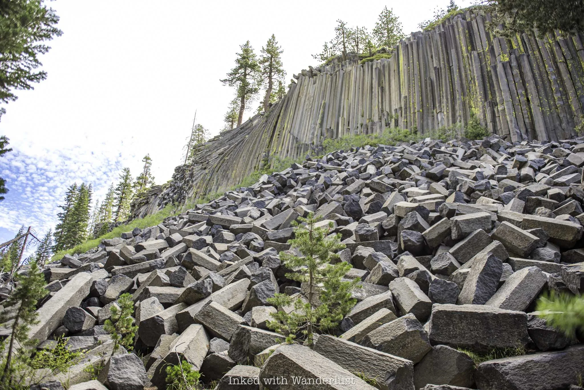 A picture of Devils Postpile in California.