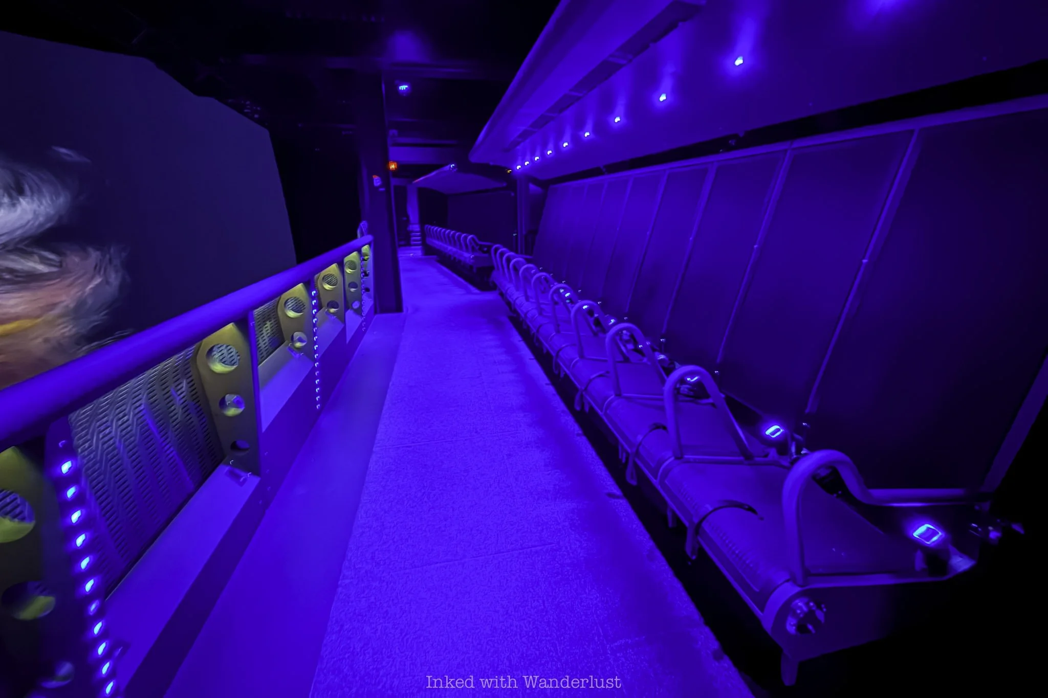 The ride vehicle at Flyover Las Vegas.