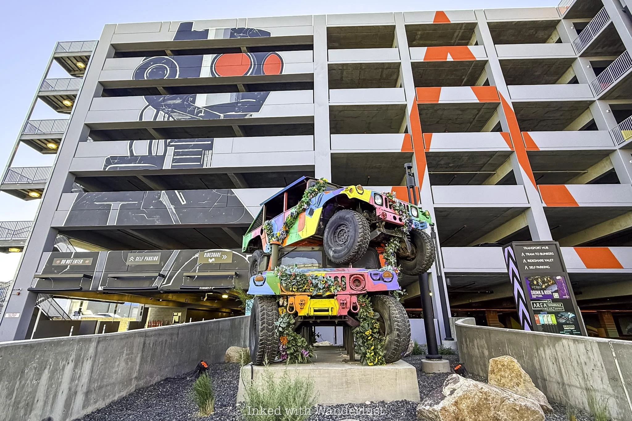 The parking garage at Area 15 Las Vegas.