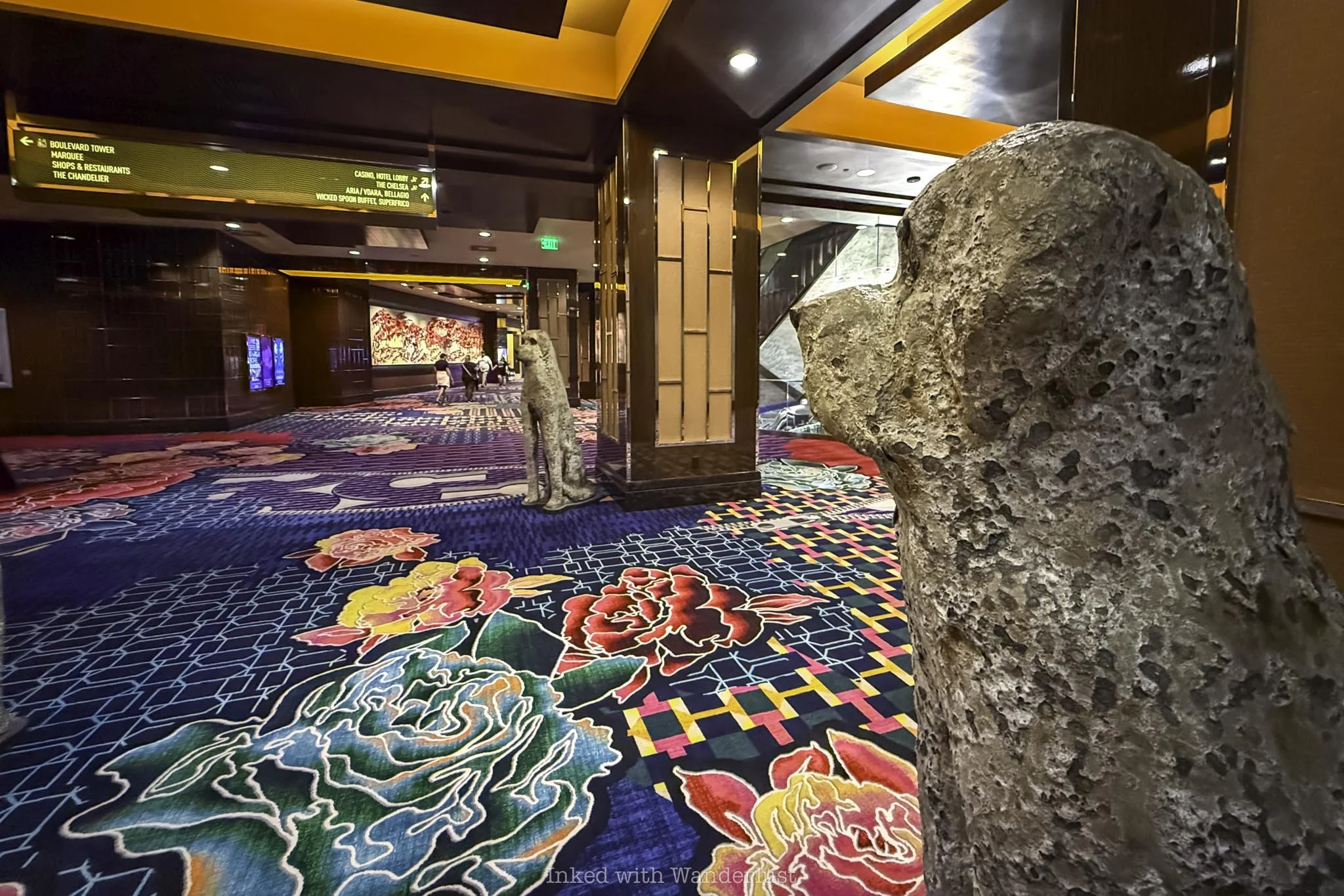 Strange dog statues at the Cosmopolitan Las Vegas.