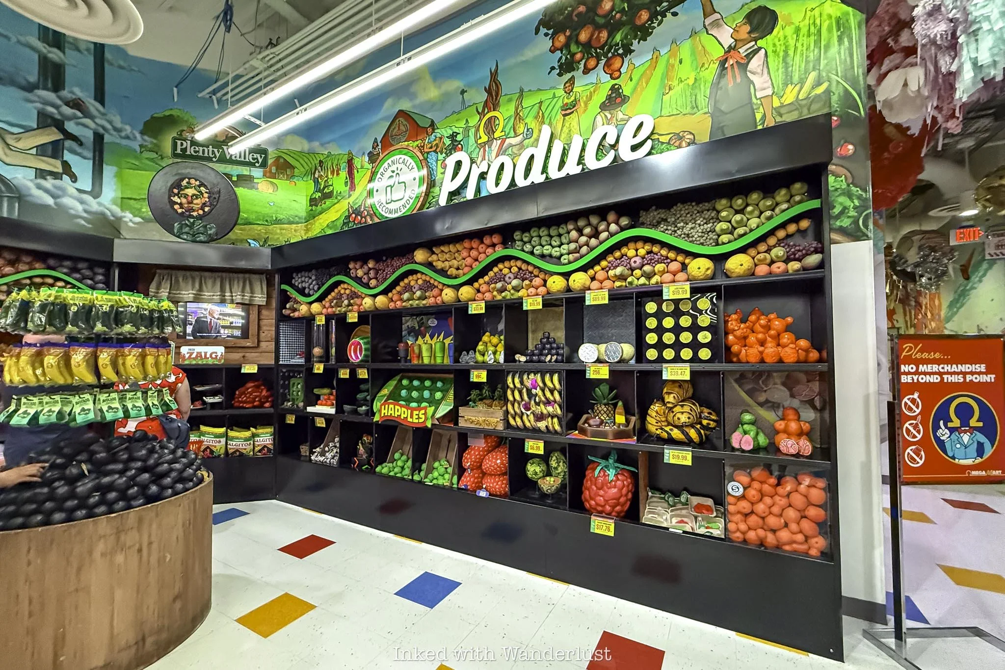 The produce section at Omega Mart Las Vegas.