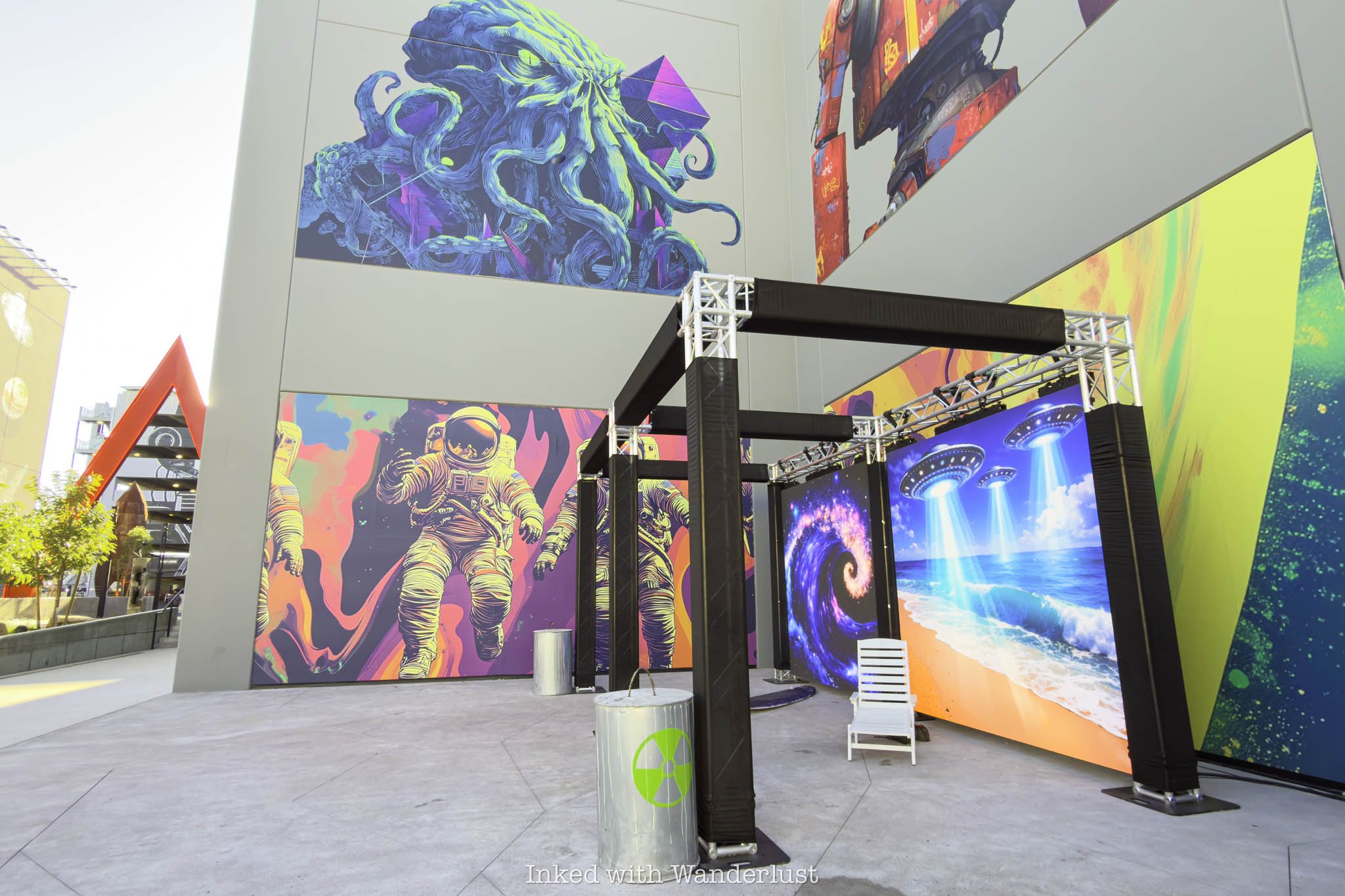Art murals at Area 15 in Zone 2.
