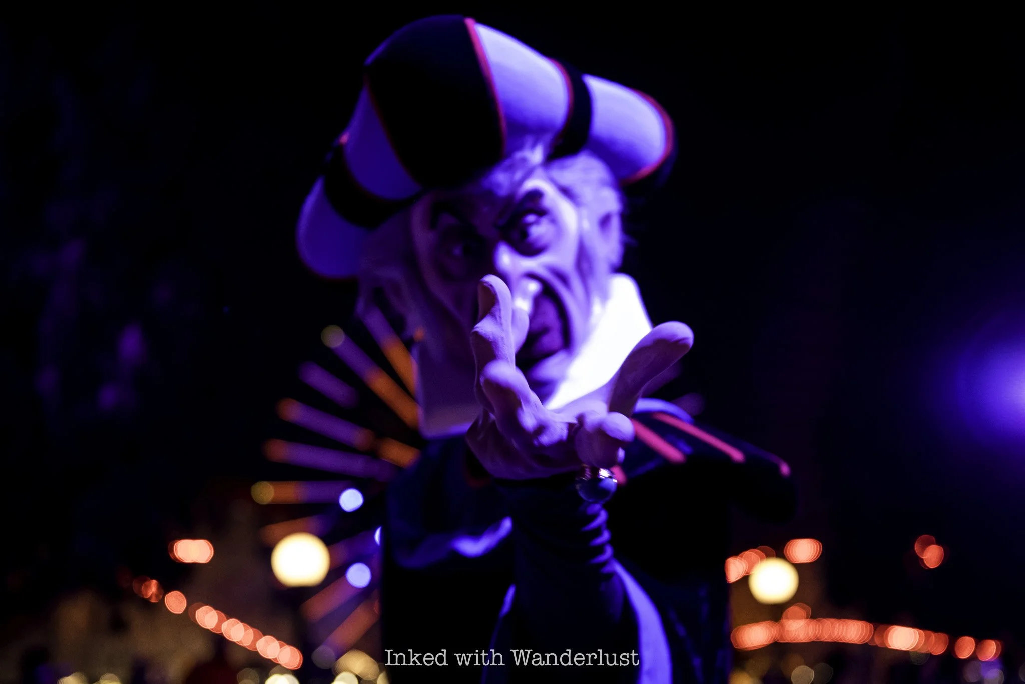 A Disney villain during the Oogie Boogie Bash parade.