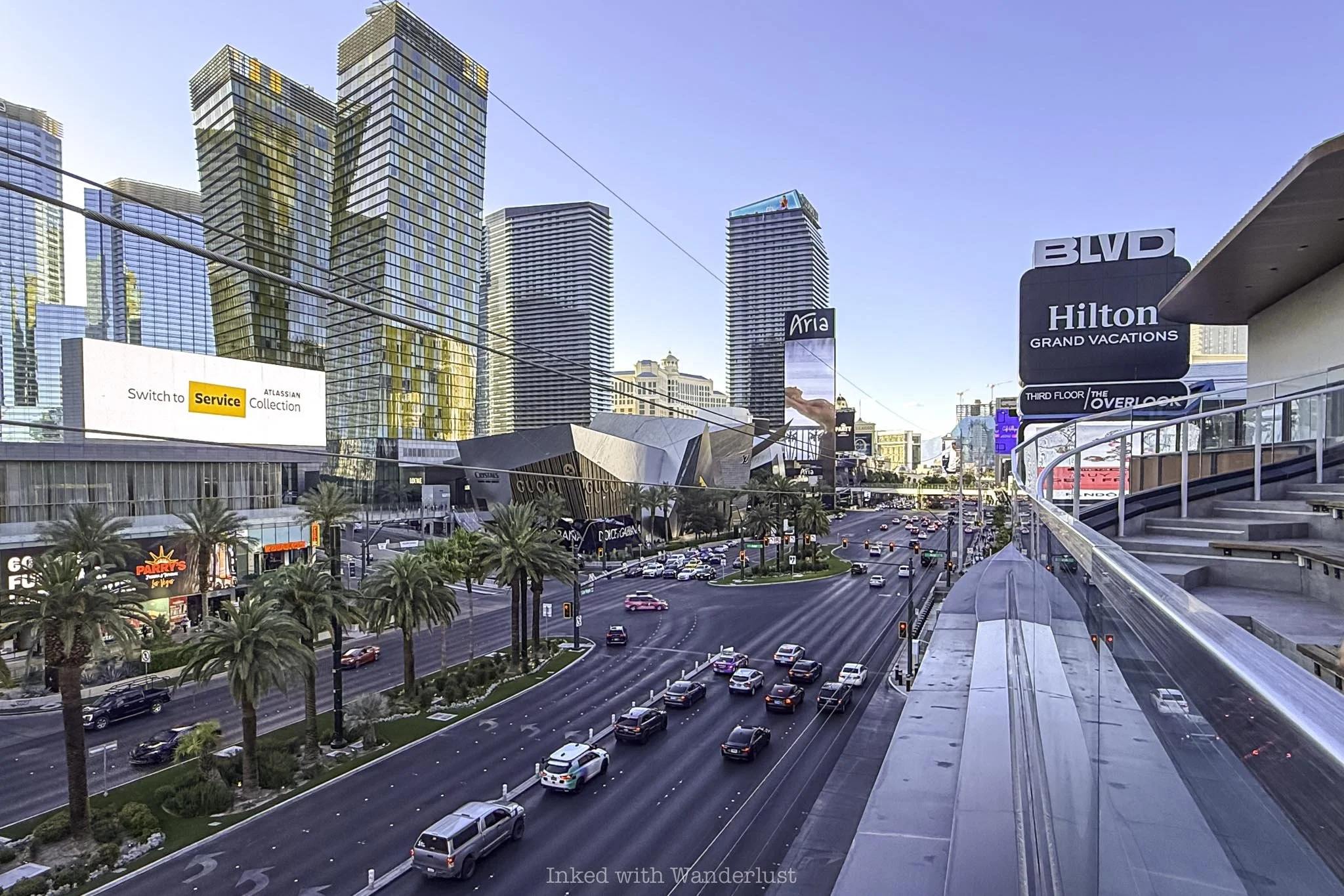A view of the Las Vegas Strip from the top of the BLVD building.