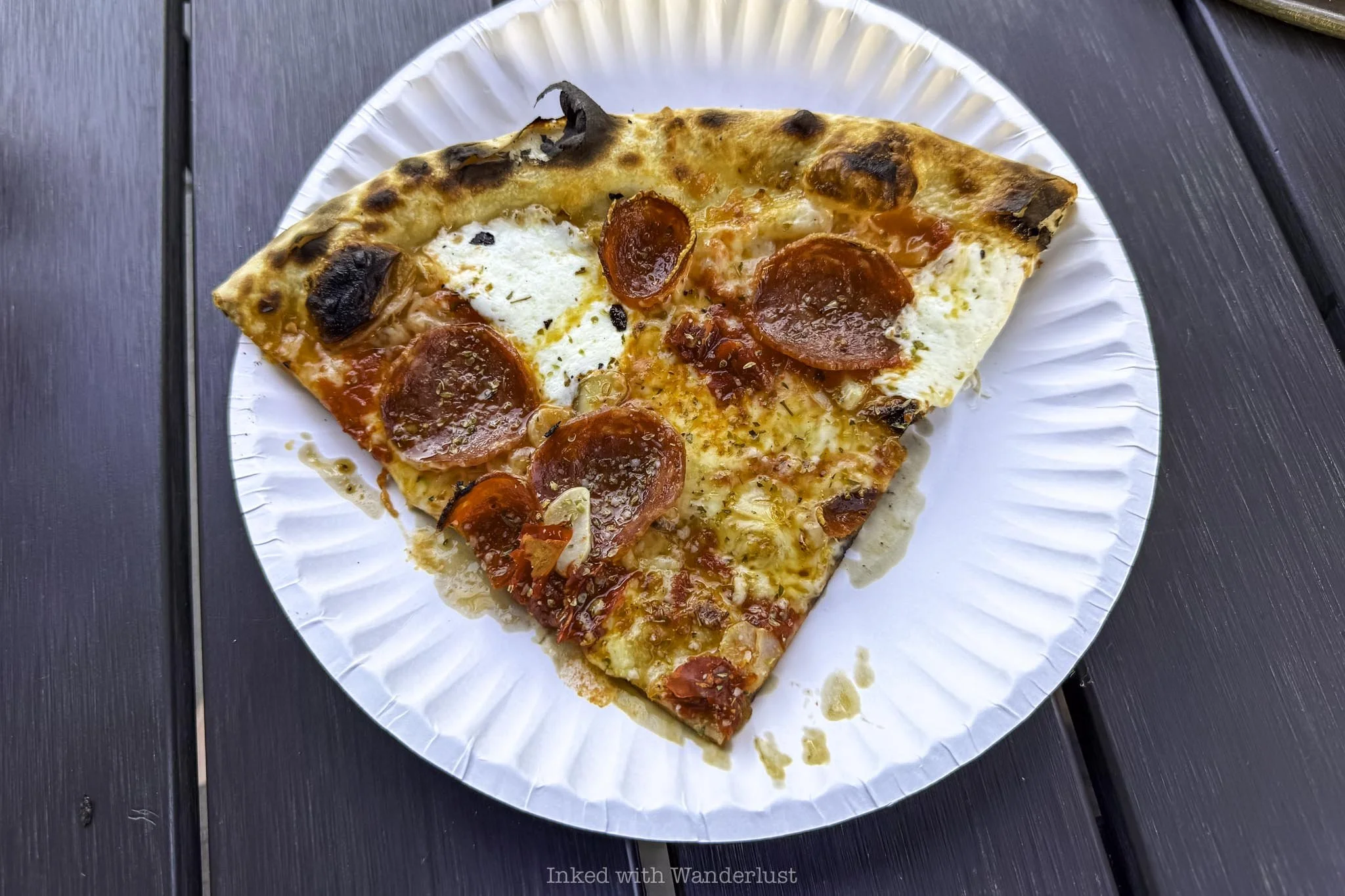 A slice of a Spicy Goose pizza from How Ya Dough'n in Las Vegas.