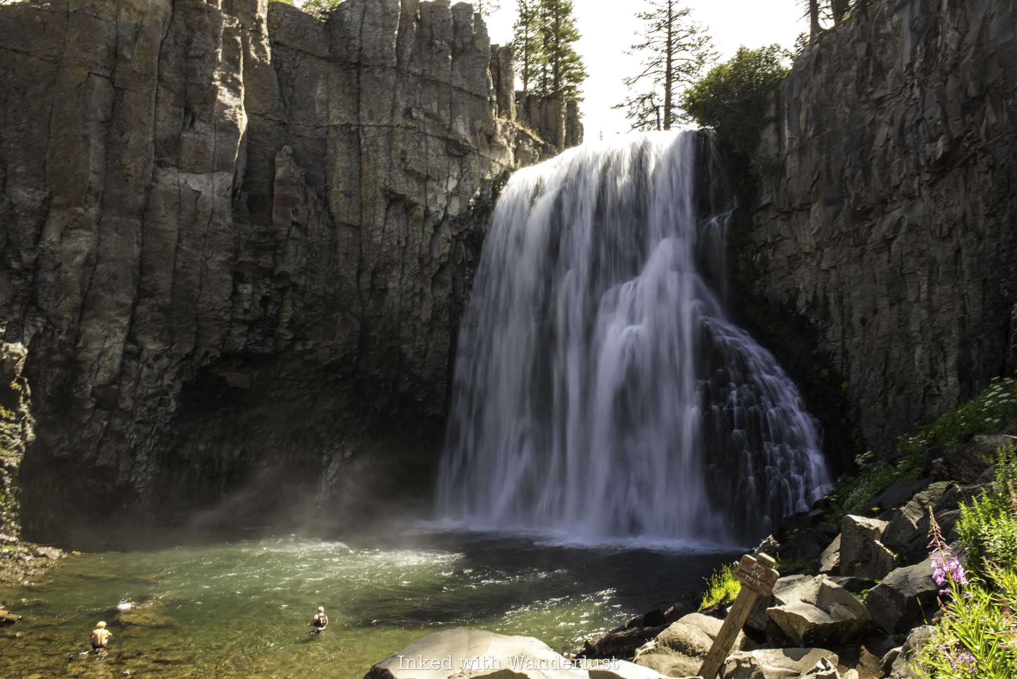 Rainbow Falls as viewed from the base.