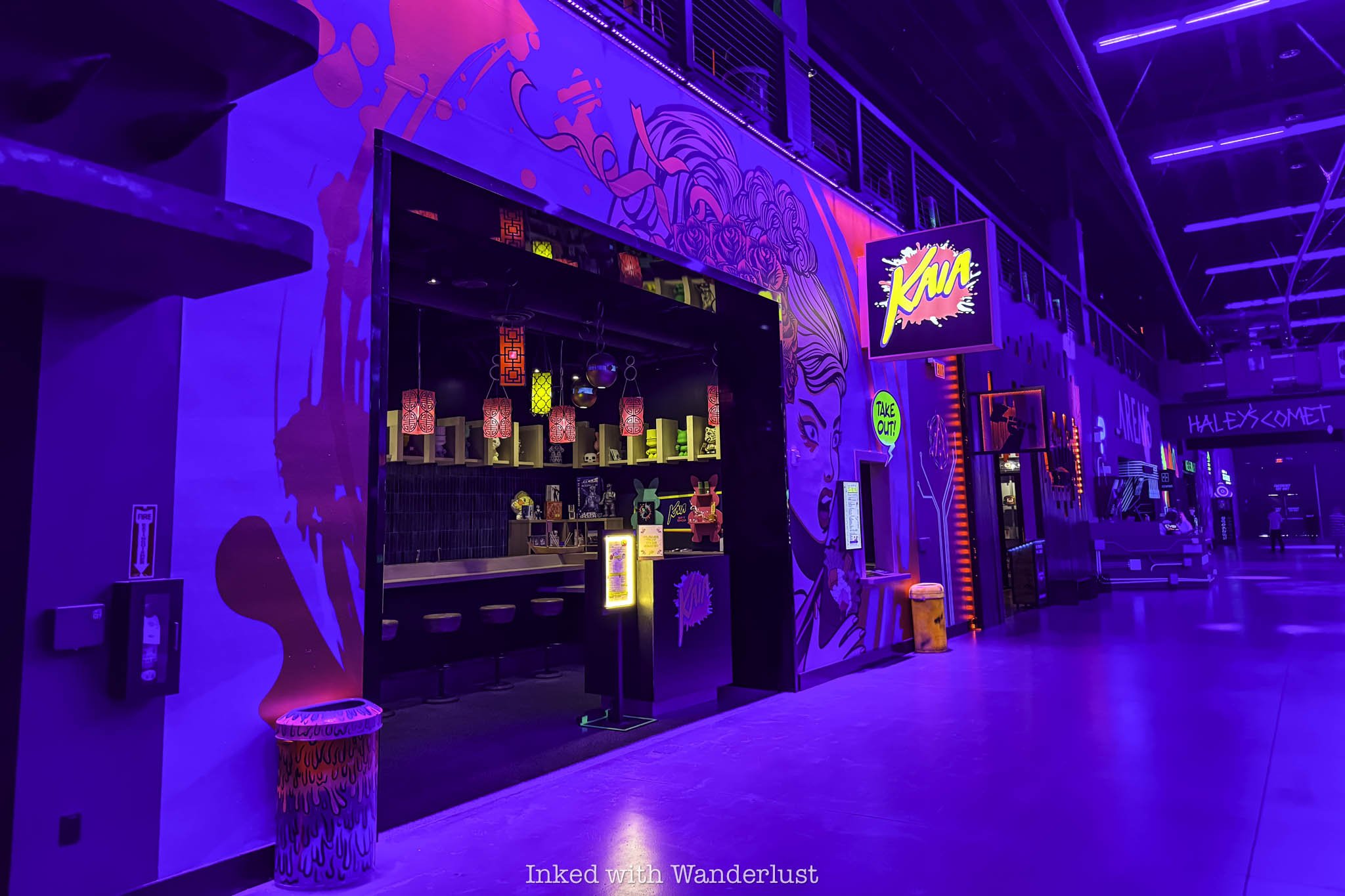 The entrance to Kaia restaurant at Area 15.