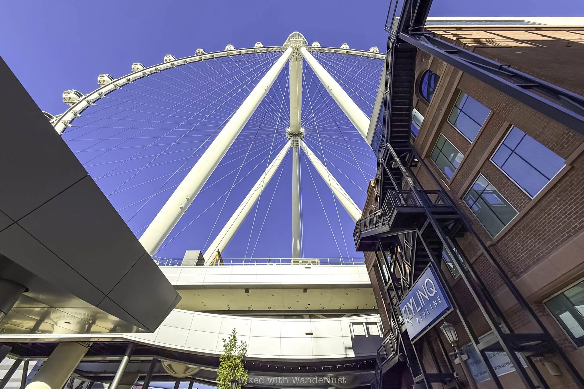 A from below view of High Roller in Las Vegas.