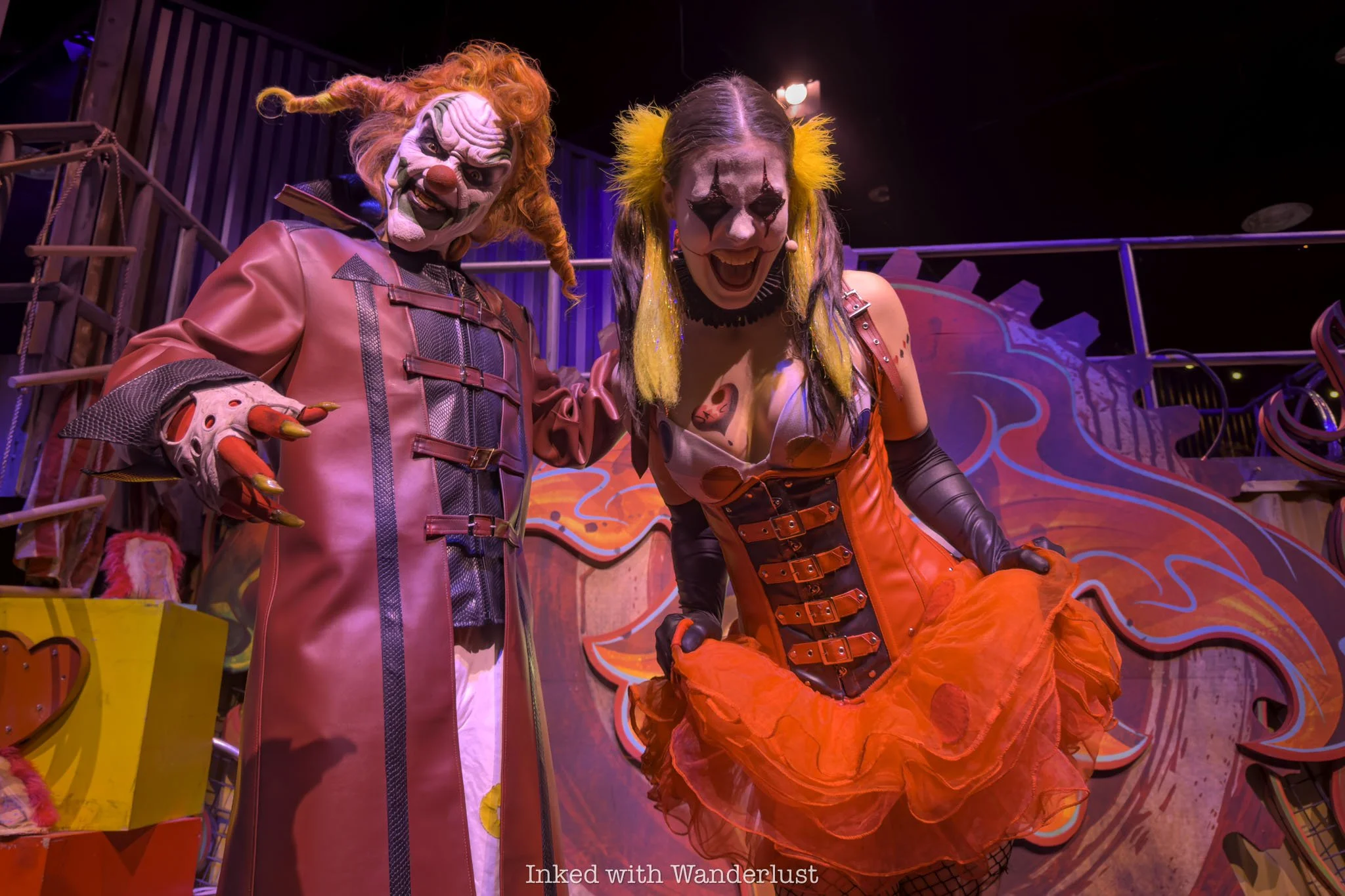 Jack the Clown and Chance at Universal Horror Unleashed.