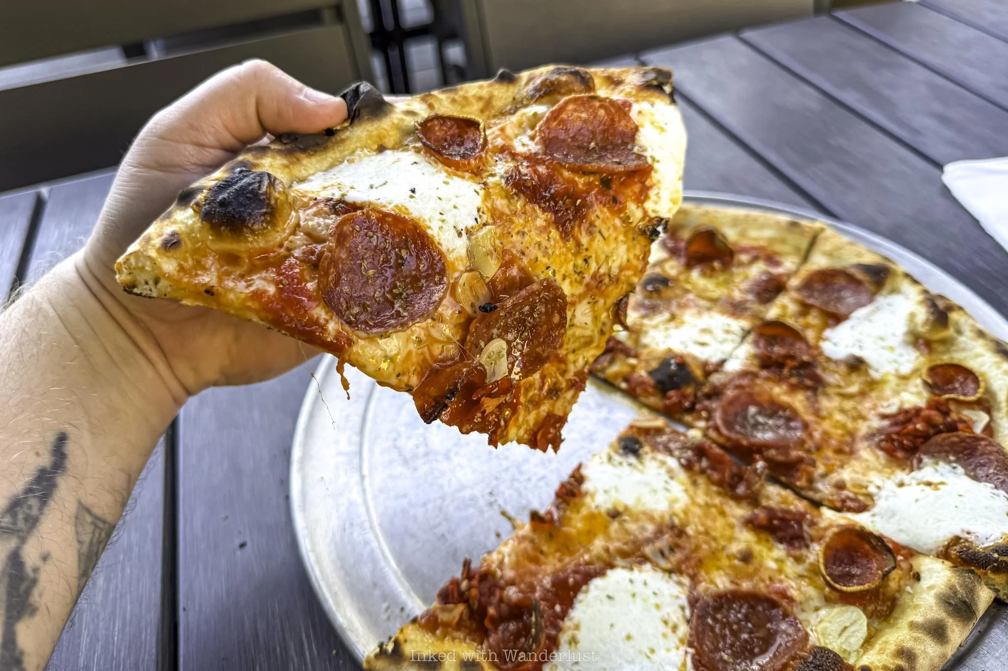 The Spicy Goose pizza at How Ya Dough'n Pizza in Las Vegas.