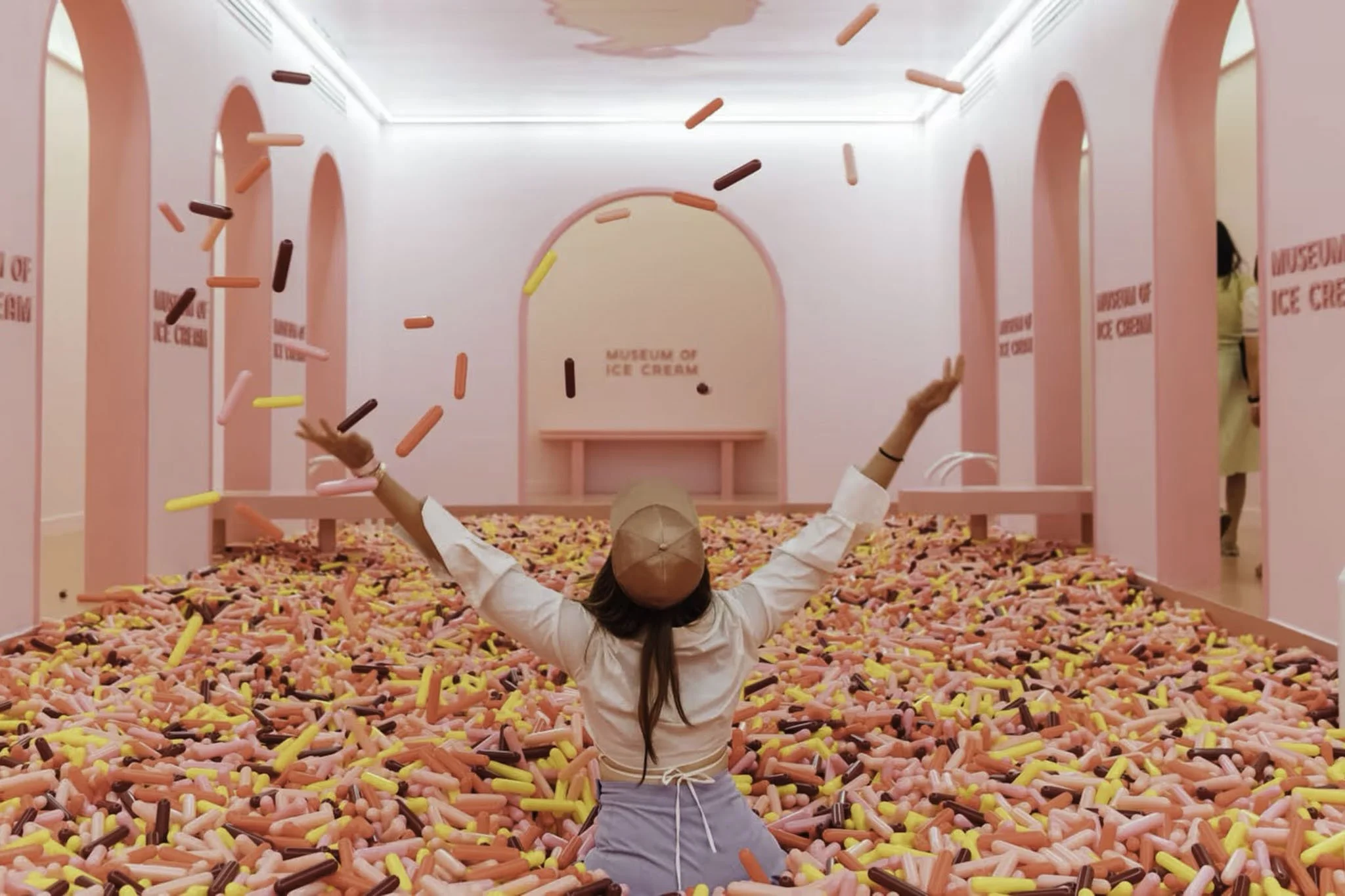 A person at the Museum of Ice Cream in Las Vegas.