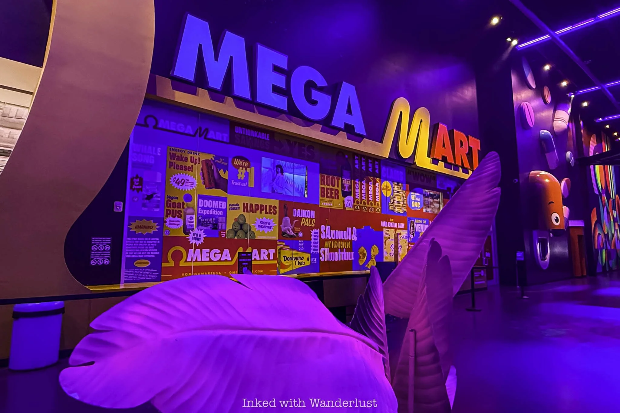 The entrance way into Meow Wolf Omega Mart at Area 15.
