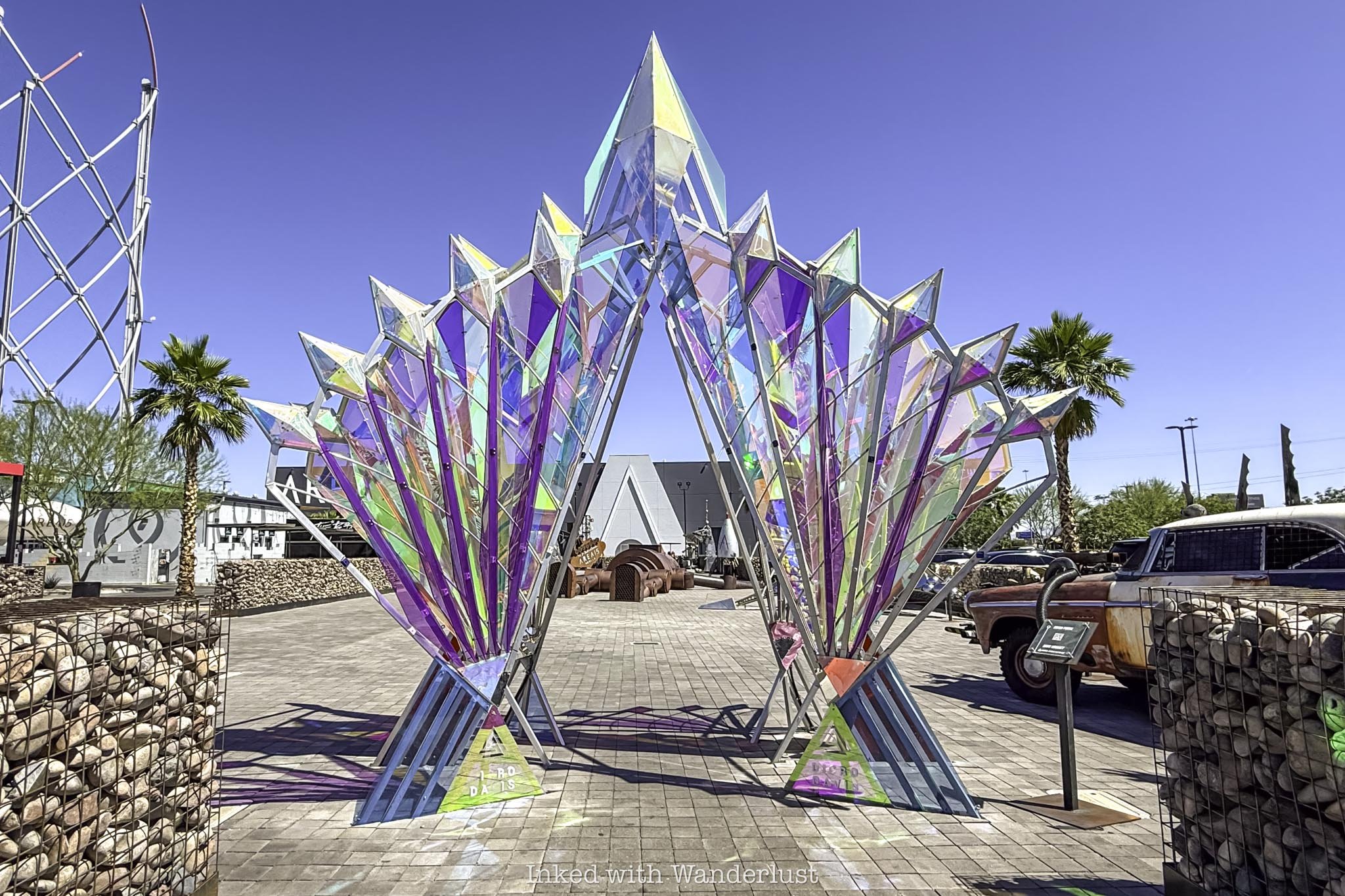 Art installations at the entrance to Area 15 Las Vegas.
