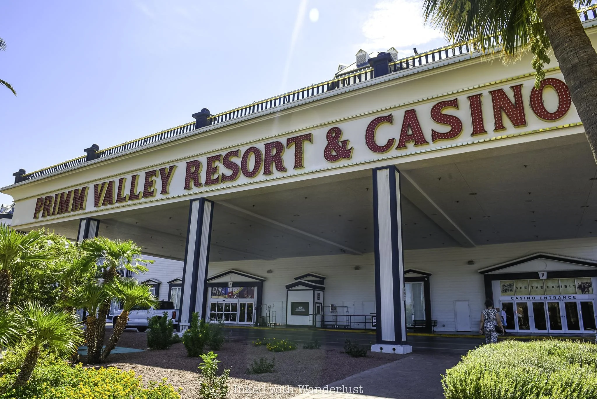 The exterior entrance into Primm Valley Resort and Casino in Nevada.