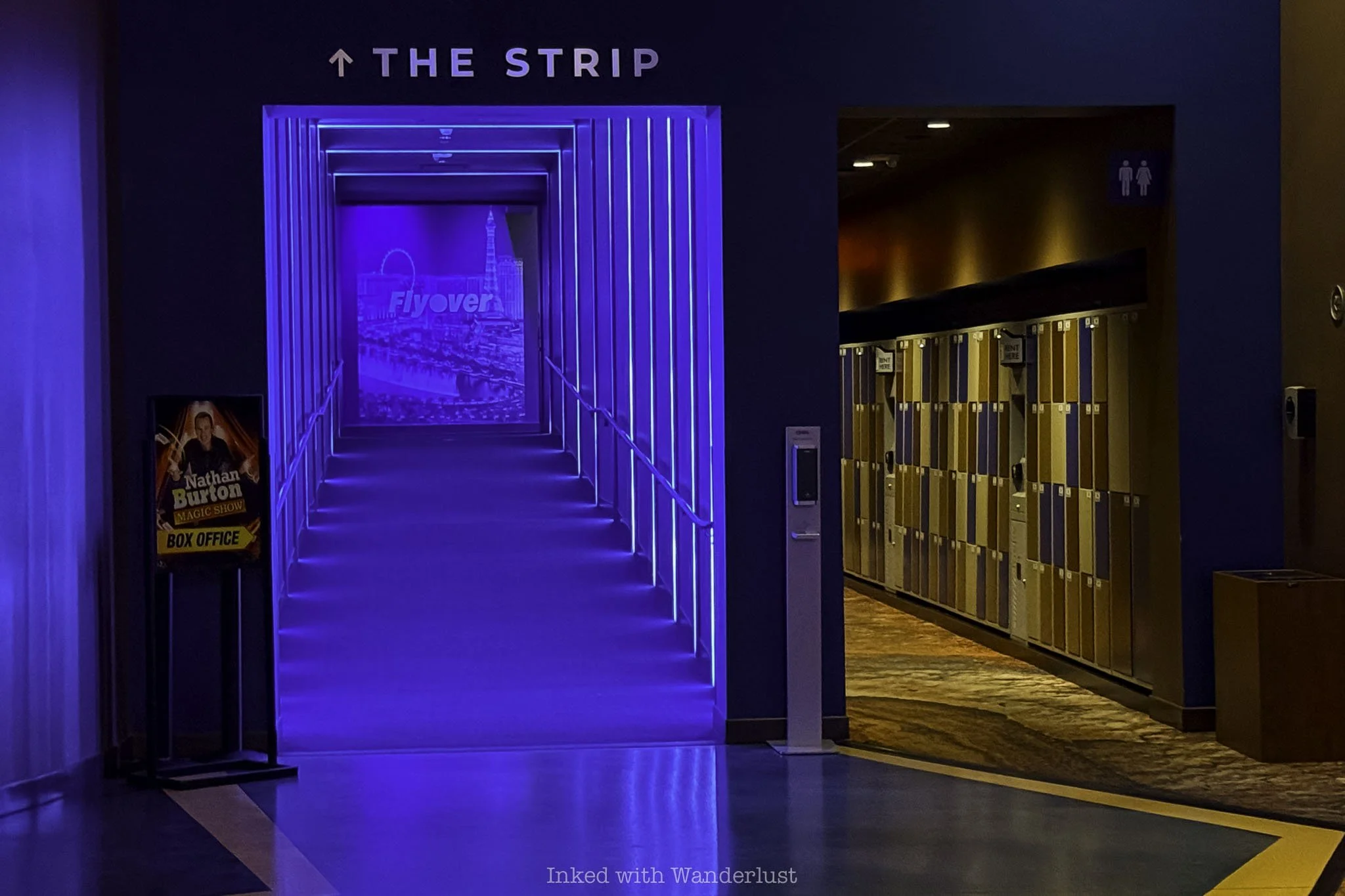 The exit at Flyover Las Vegas.
