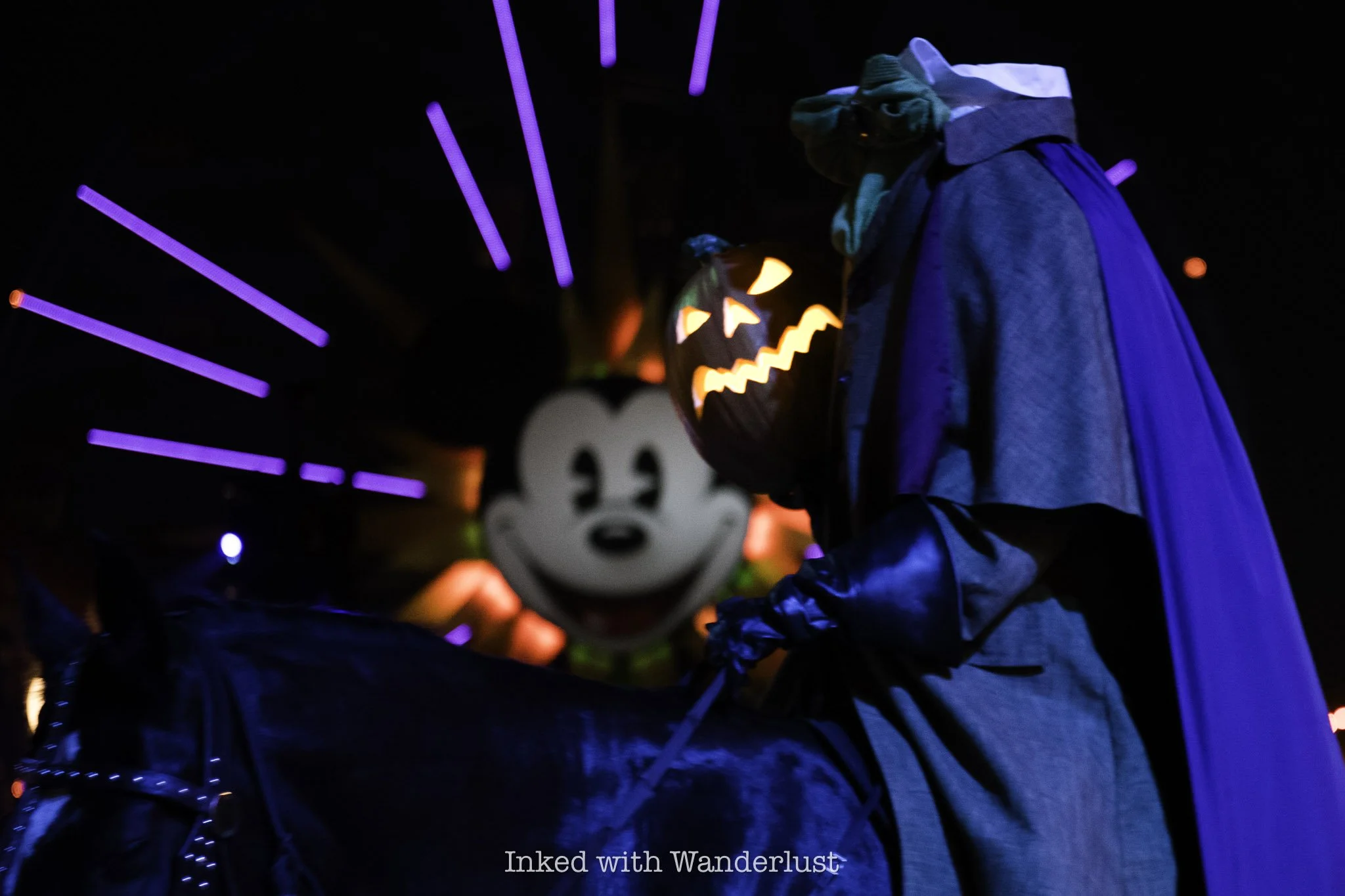 The Headless Horseman during the Oogie Boogie Bash parade.