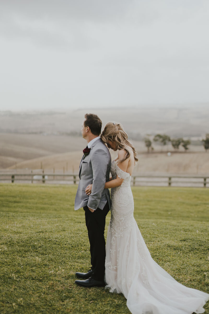 Marnong Estate wedding photo with view