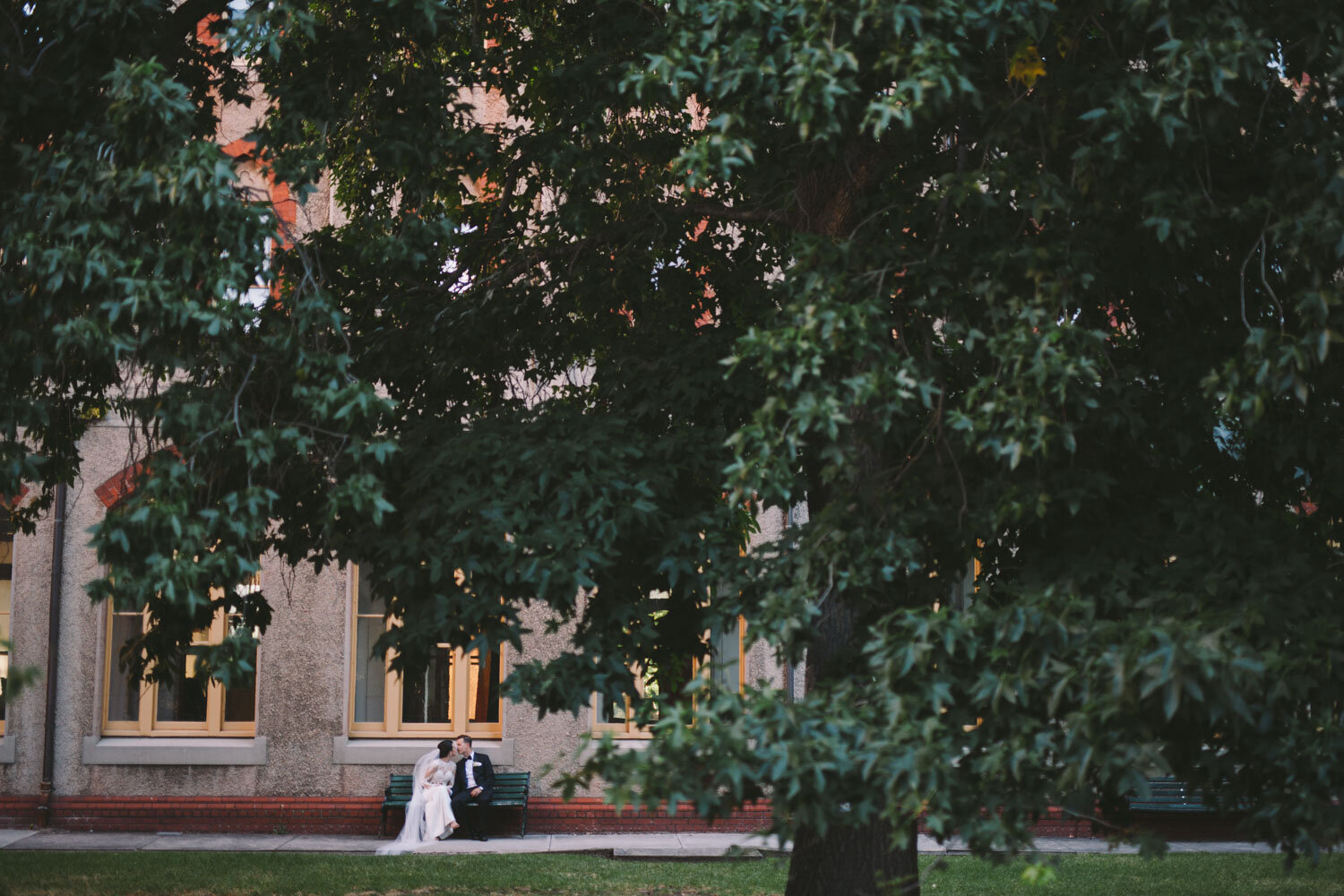 Abbotsford Convent Wedding Photo in the Courtyard