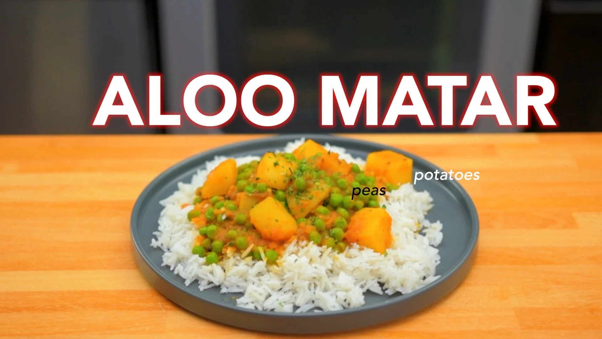 Aloo Matar | Potatoes and Peas | Indian Vegan Curry