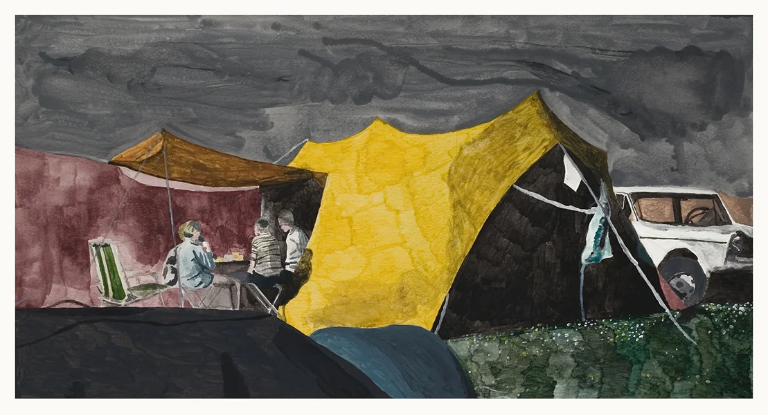 Afternoons In Isolation , 2014 Watercolor on paper 25 x 45 cm
