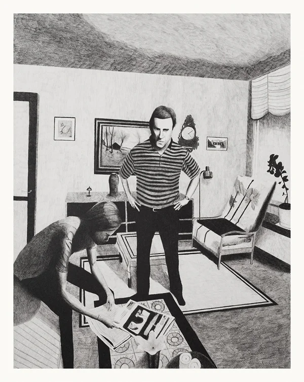 A Death In The Family , 2014 Pencil on paper 40 x 30 cm
