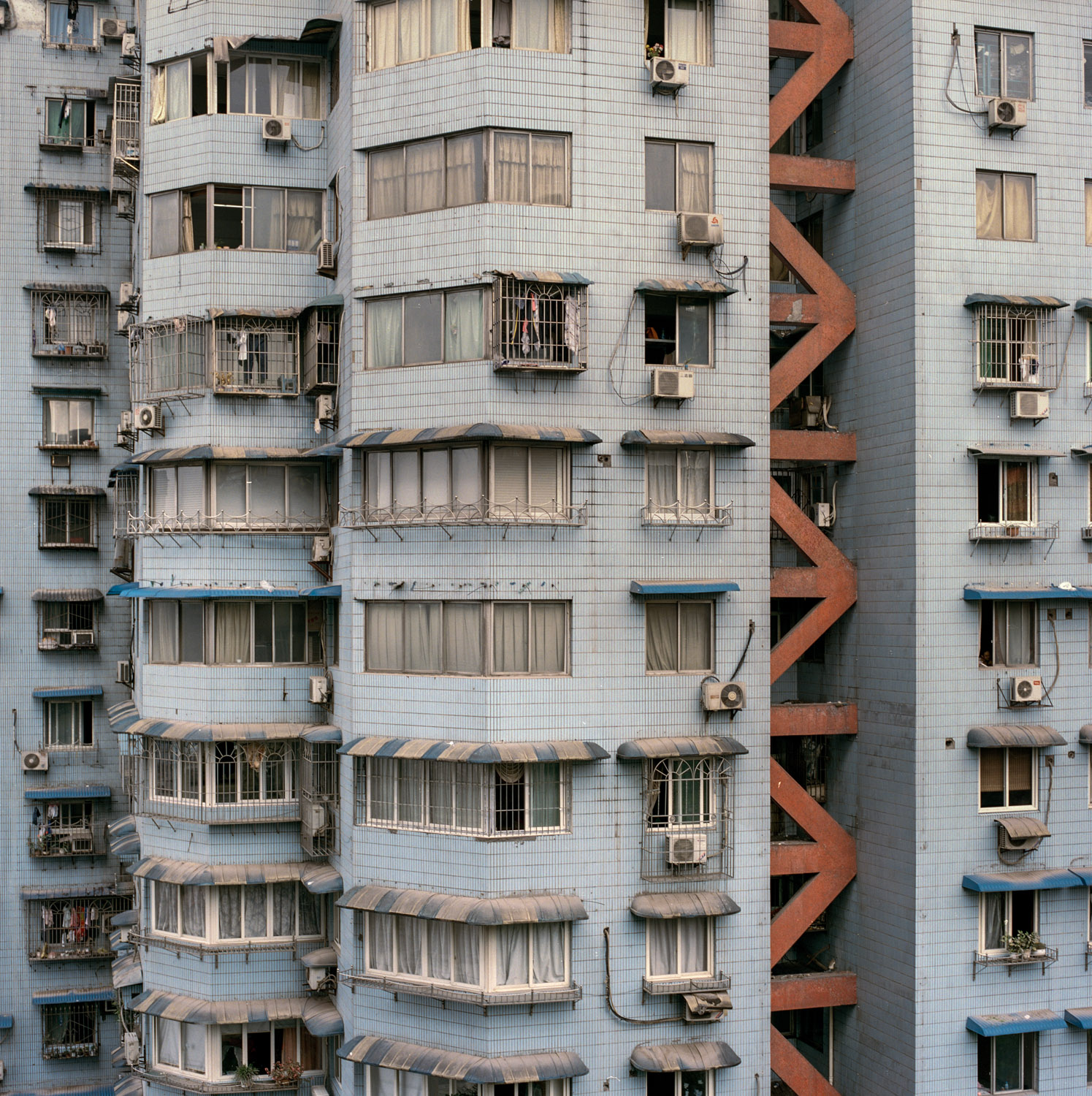 blue building