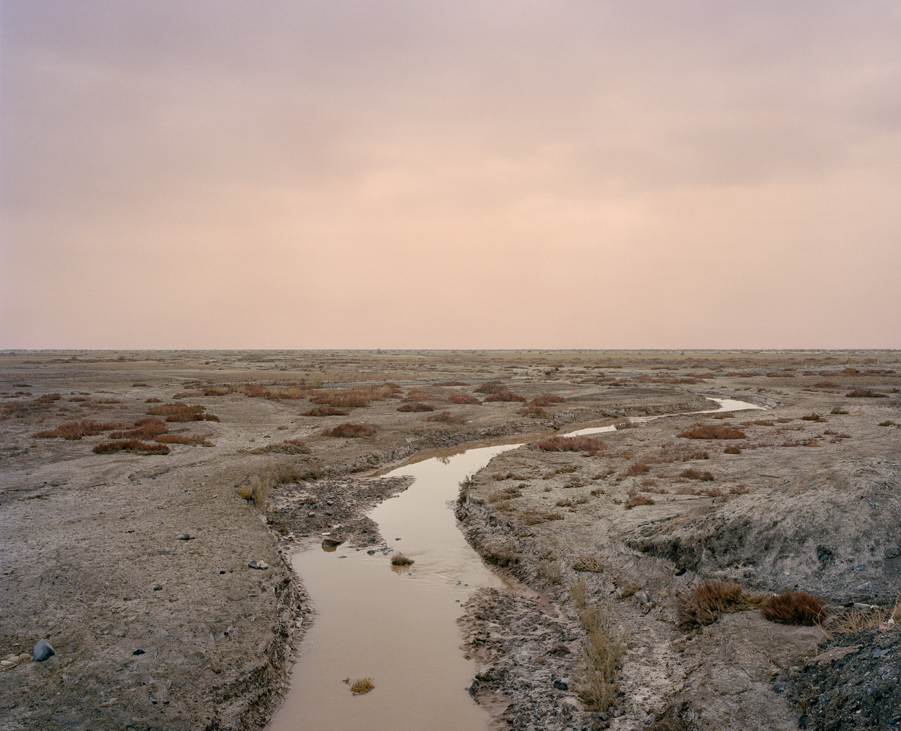  November 2016. Xinjiang province, China. Landscape near the Lop Nur desert.  