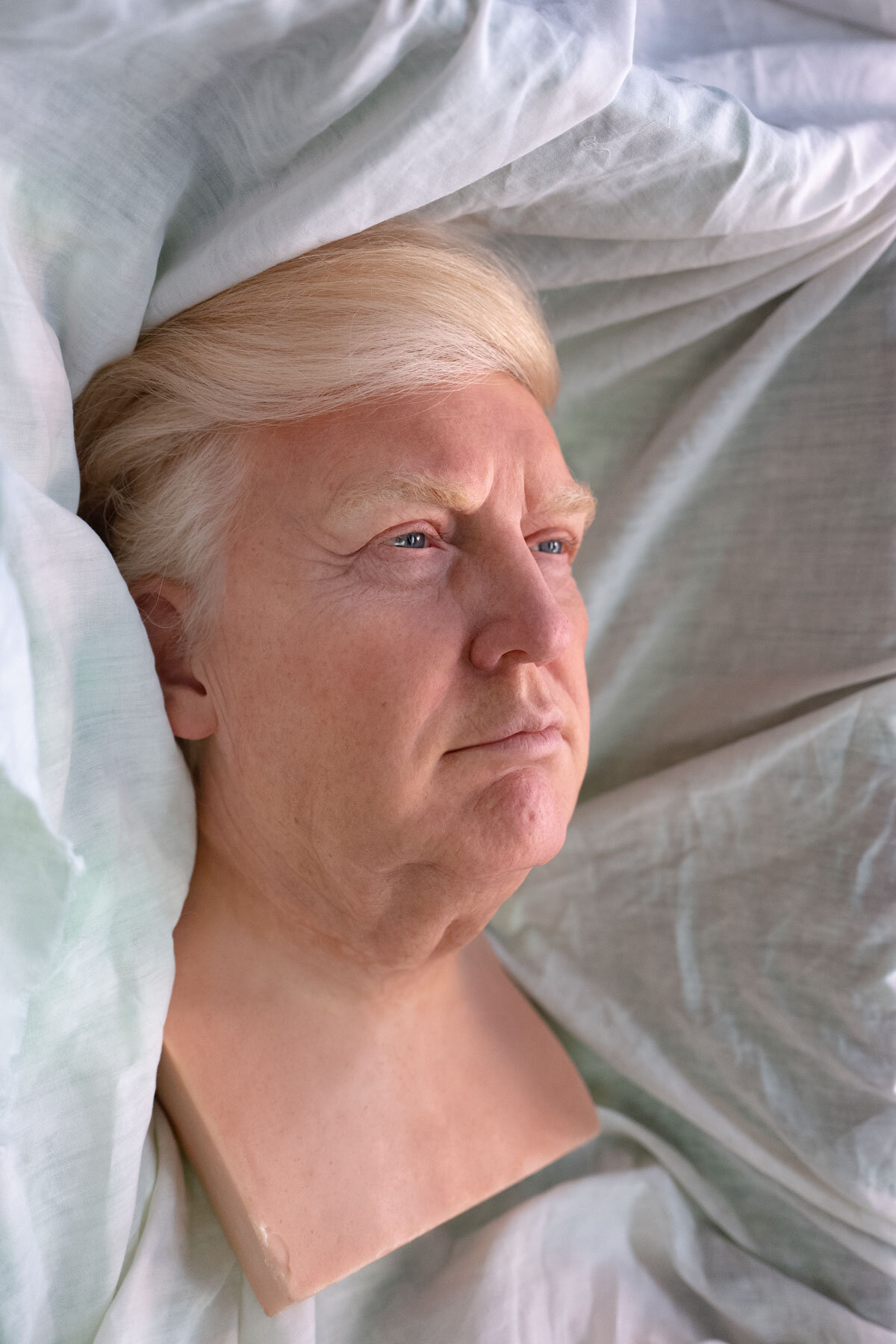  January 12th 2021 - Former President Trump Wax head is getting stored in a box for the winter in the Presidential Was Museum of Keystone, South Dakota. 