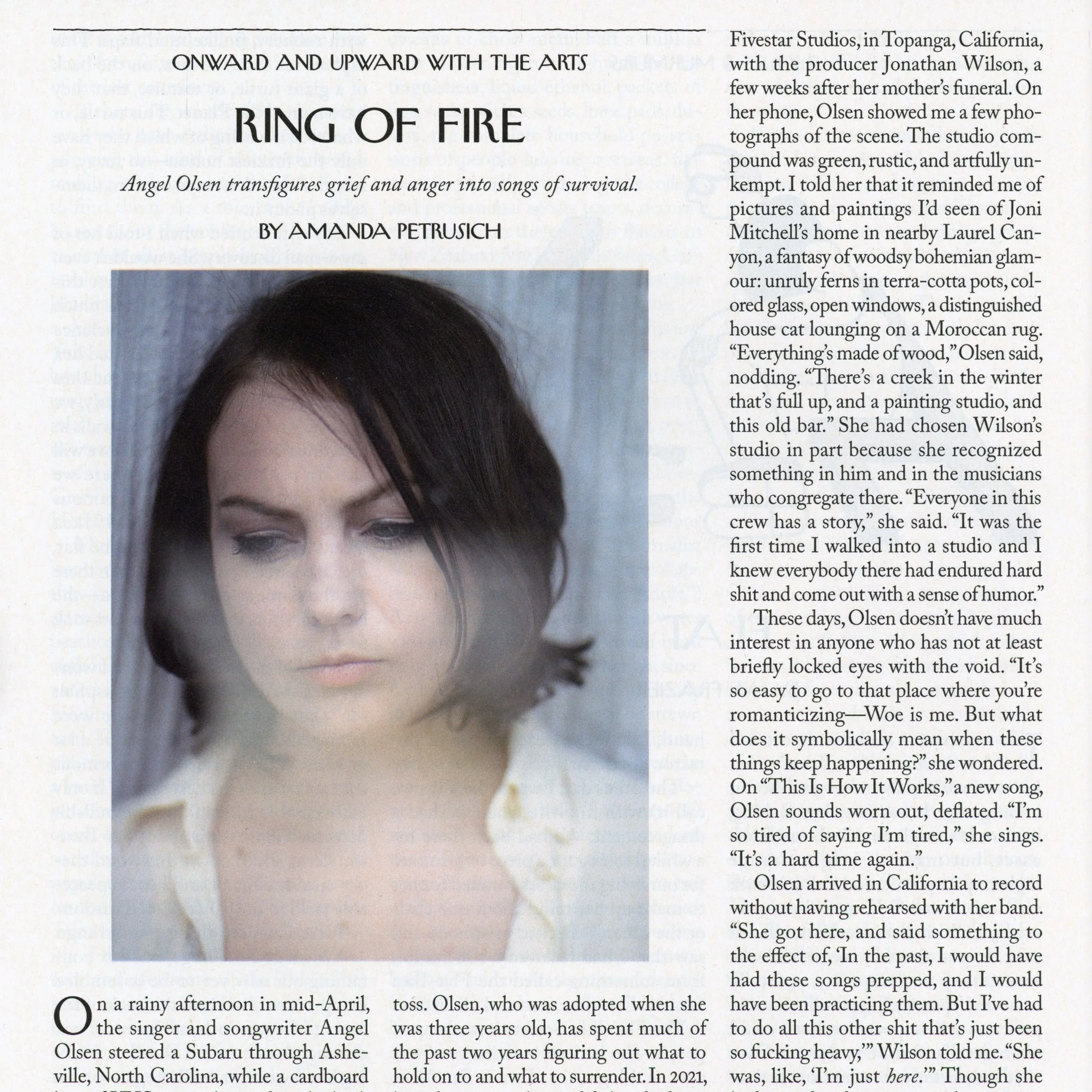 Portrait of famous musician Angel Olsen | Phyllis B. Dooney
