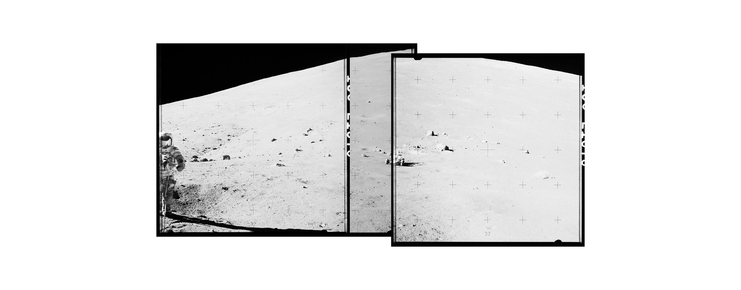  Taurus Mountains with an astronaut (110x60)Apollo 17 Magazine 138/L - NASA photographs1972 