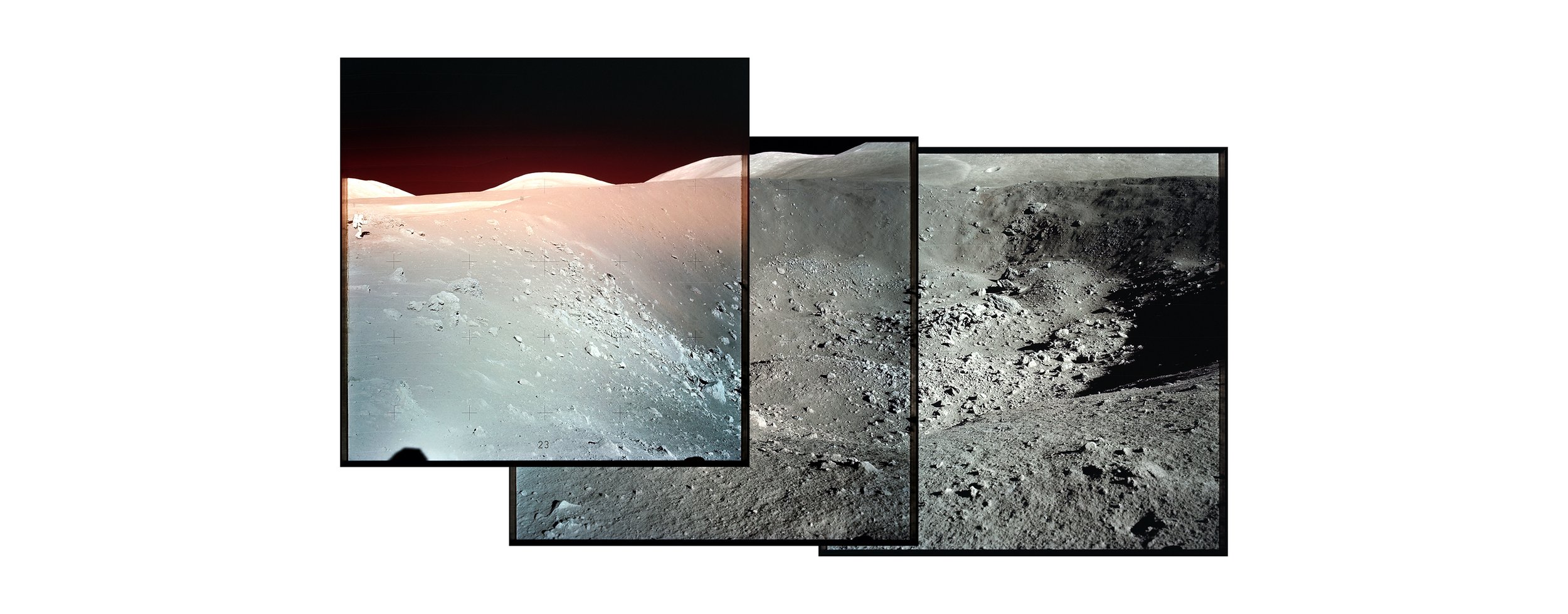  Taurus-Littrow Valley, Shorty crater (105x60)Apollo 17 Magazine 147/C - NASA photographs 1972 
