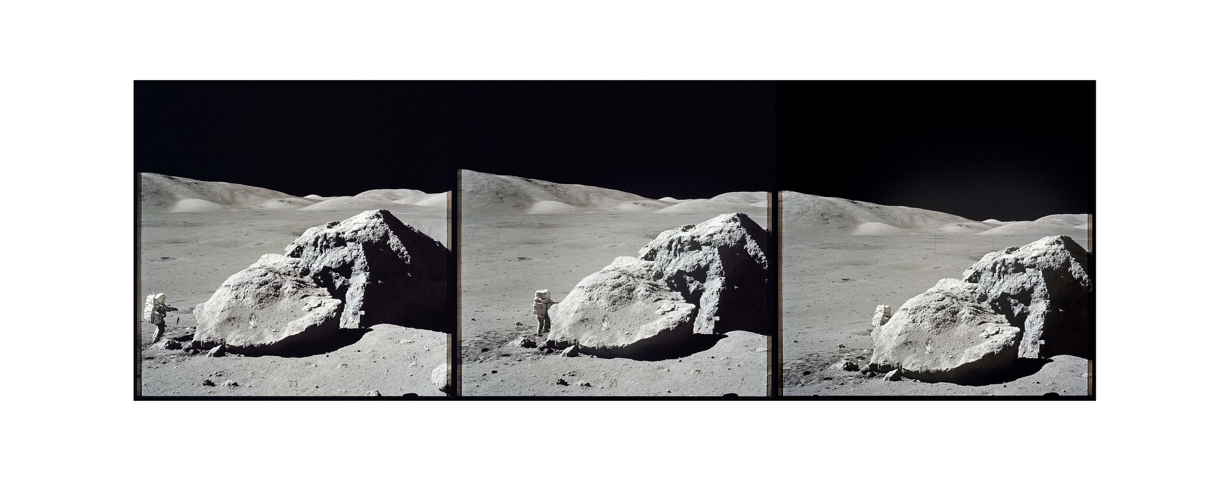  Taurus Mountains, Tracy’s rock with Harrison H. Schmitt (140x06)Apollo 17 Magazine 140/E - NASA photographs 1972 