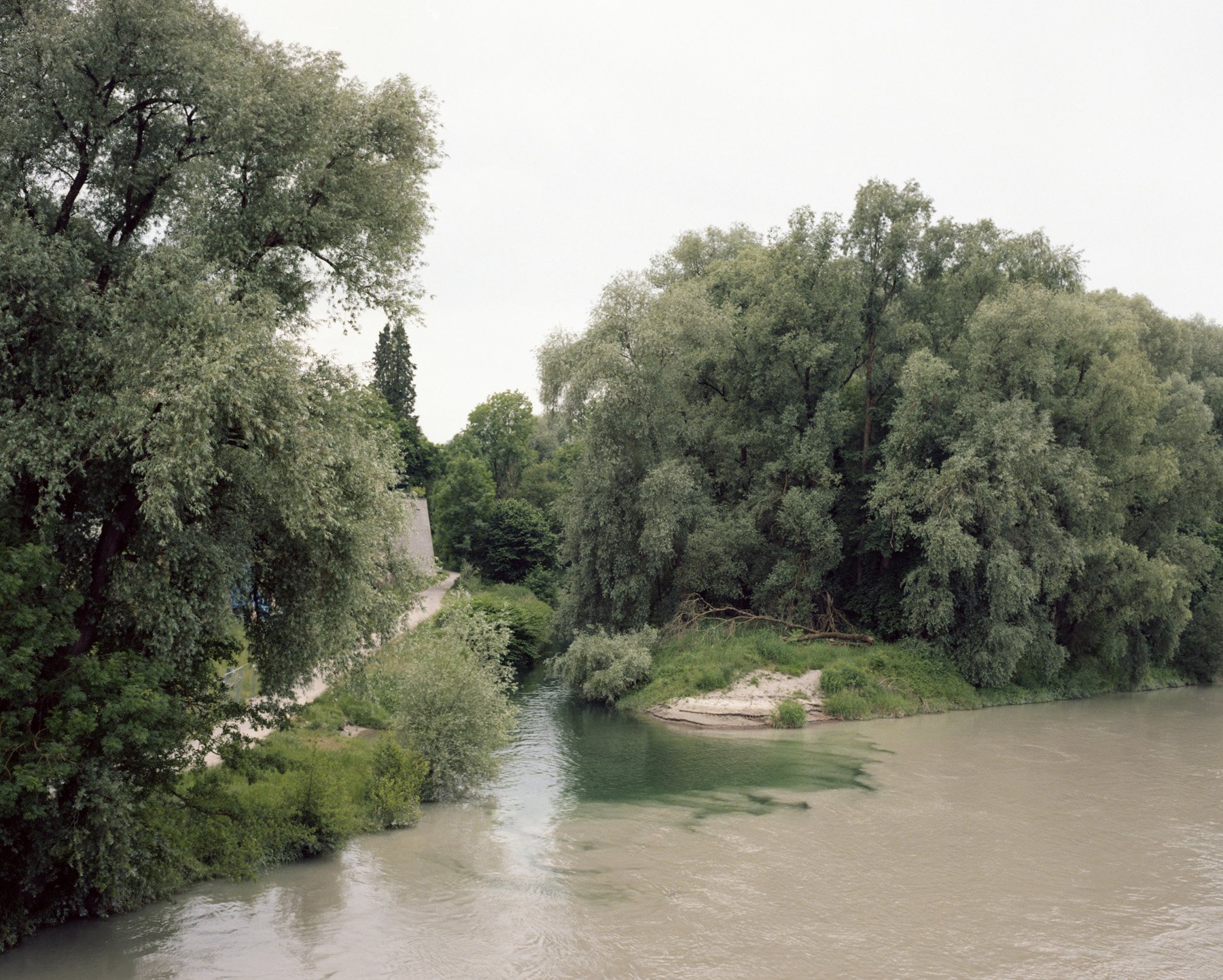  Austria, Braunau am Inn. 2019. The Confluence between the Enknach River and the Inn River in Braunau an Inn. Braunau is an Austrian city that became famous to be Hitler’s birthplace. I recent year Hitler’s birth house became a meeting point for neo-