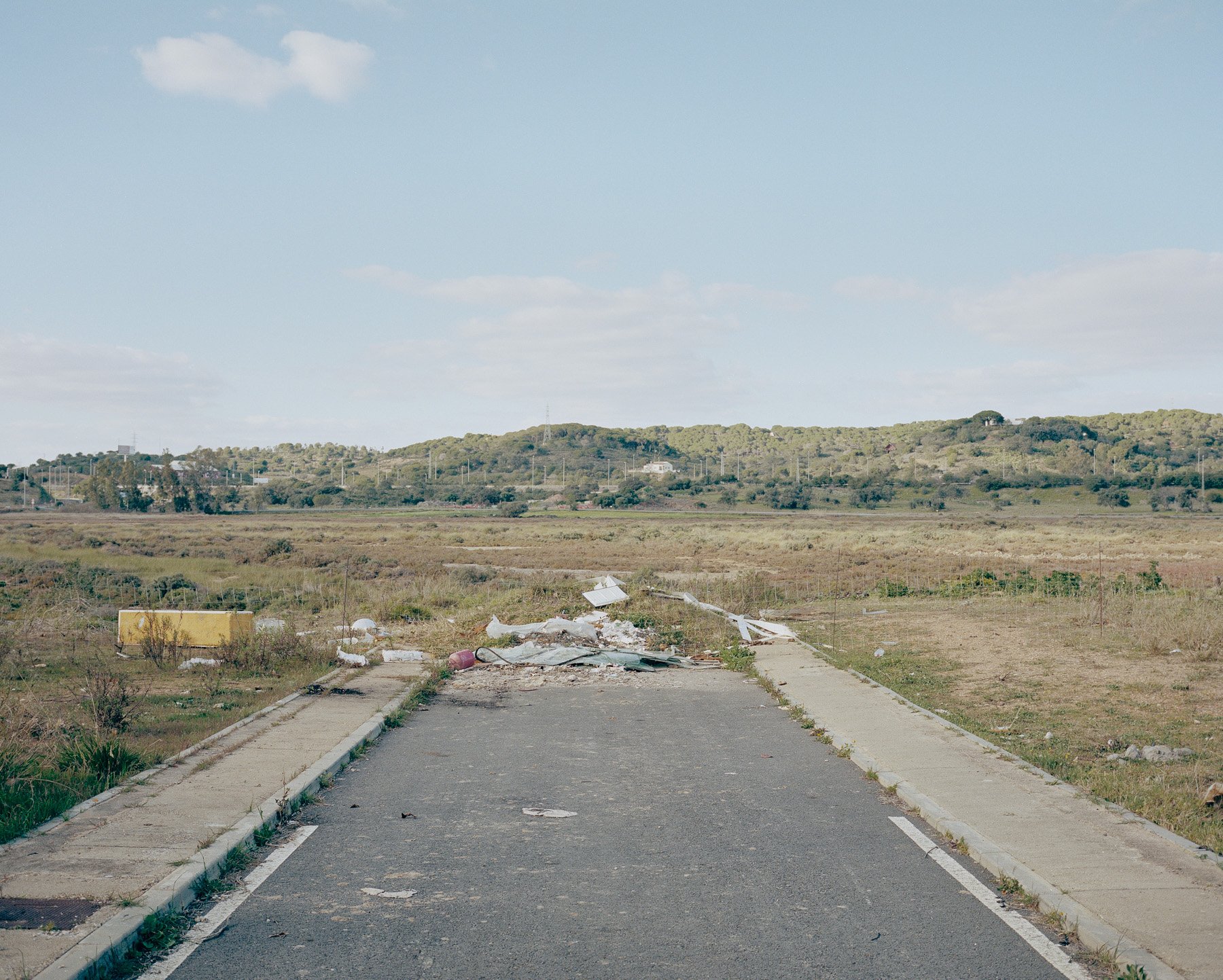  Ayamonte, Spain, 2015. Unfinished road near a residencial complex 