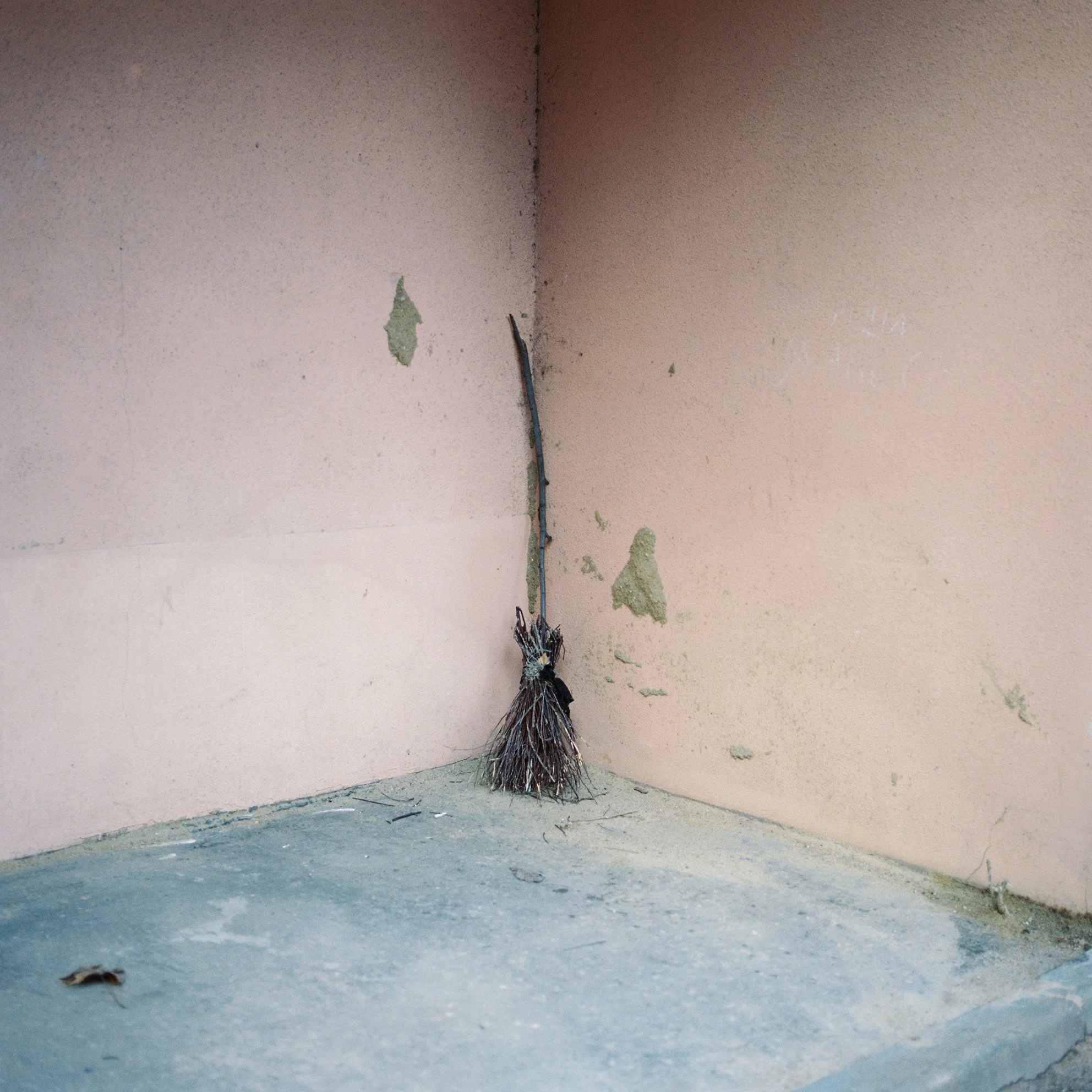  A broom resting in a quiet corner of Minsk. 