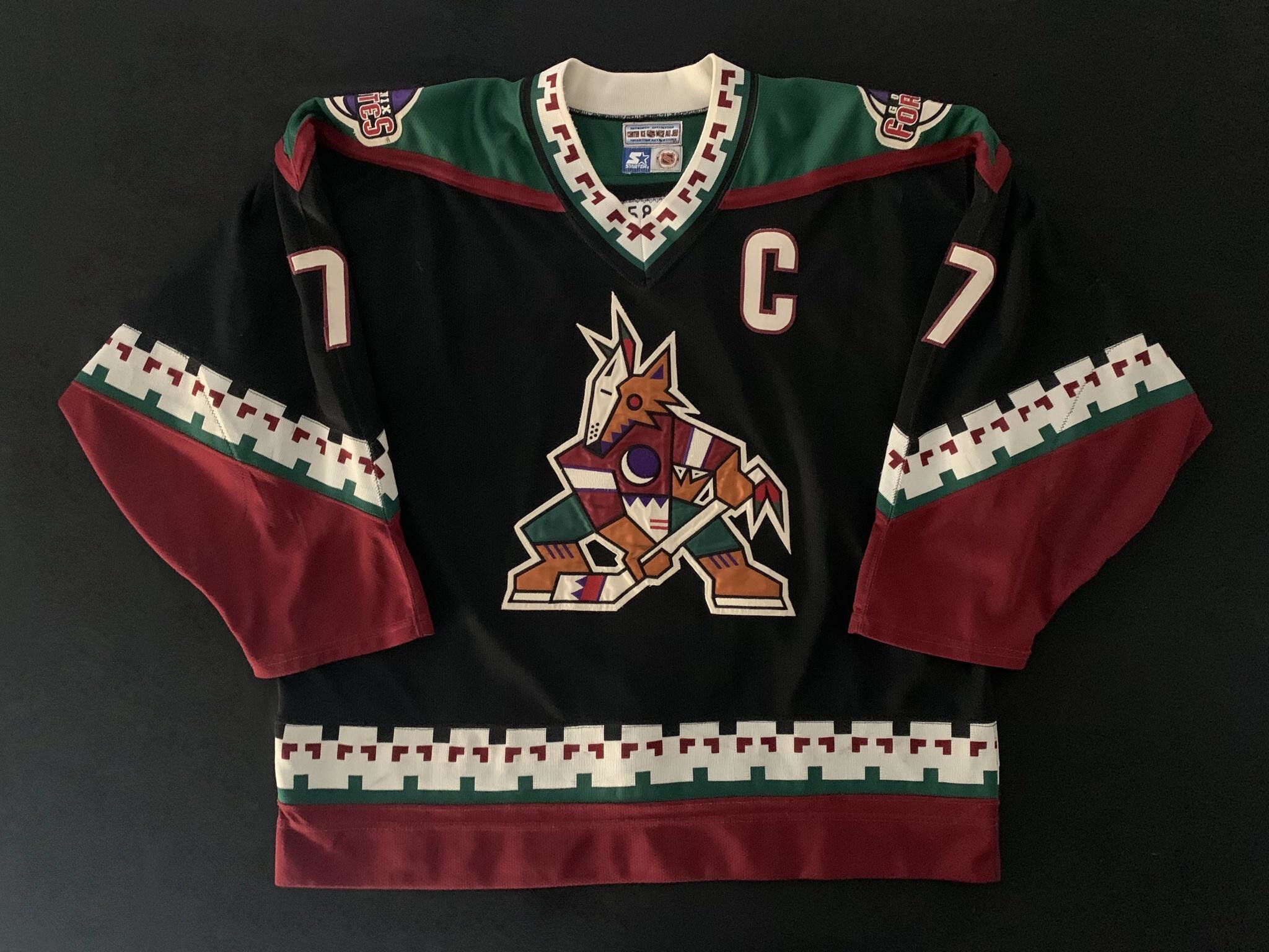 Keith Tkachuk 1996-1997 Phoenix Coyotes Inaugural Black Set 2 Game Worn  Jersey — Desert Hockey Threads