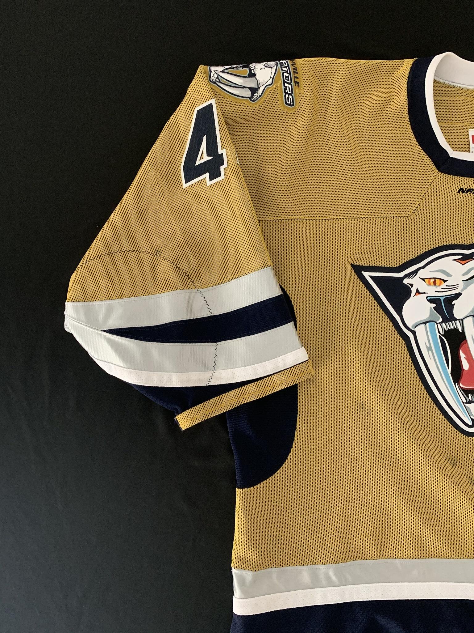 Nashville Predators 2003-04 Kimmo Timonen “Mustard Cat” Hockey Jersey –  Grail Snipes