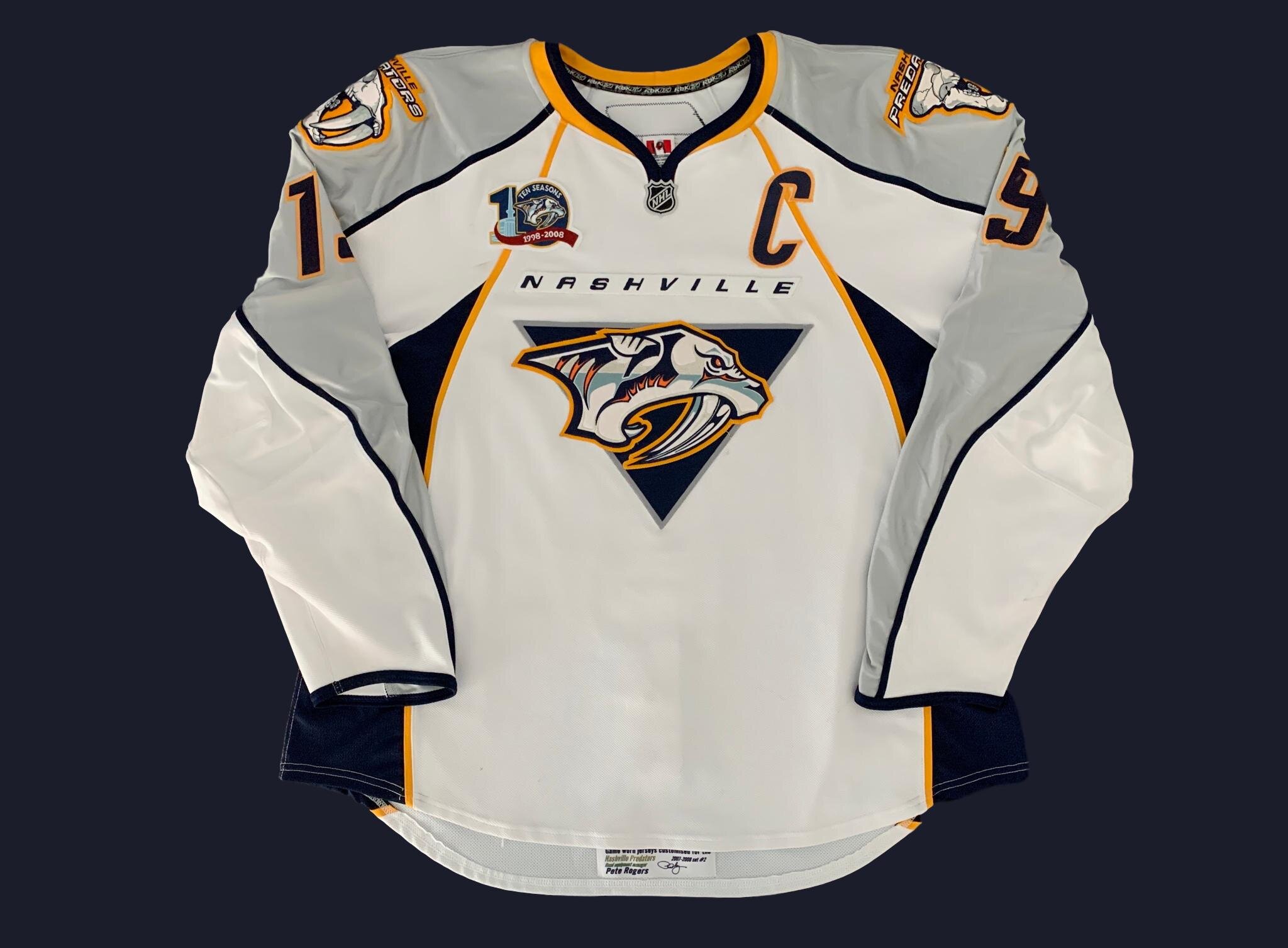 Nashville Predators Game Used NHL Jerseys for sale