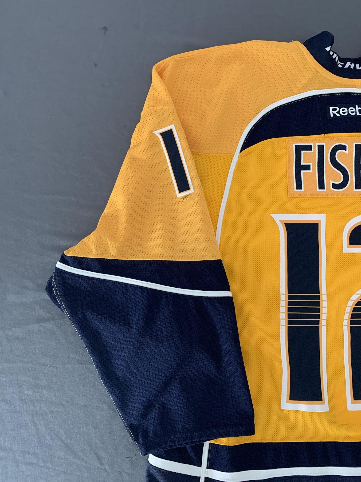 Mike Fisher 2016-2017 Nashville Predators Gold Set 1 Game Worn Jersey —  Desert Hockey Threads