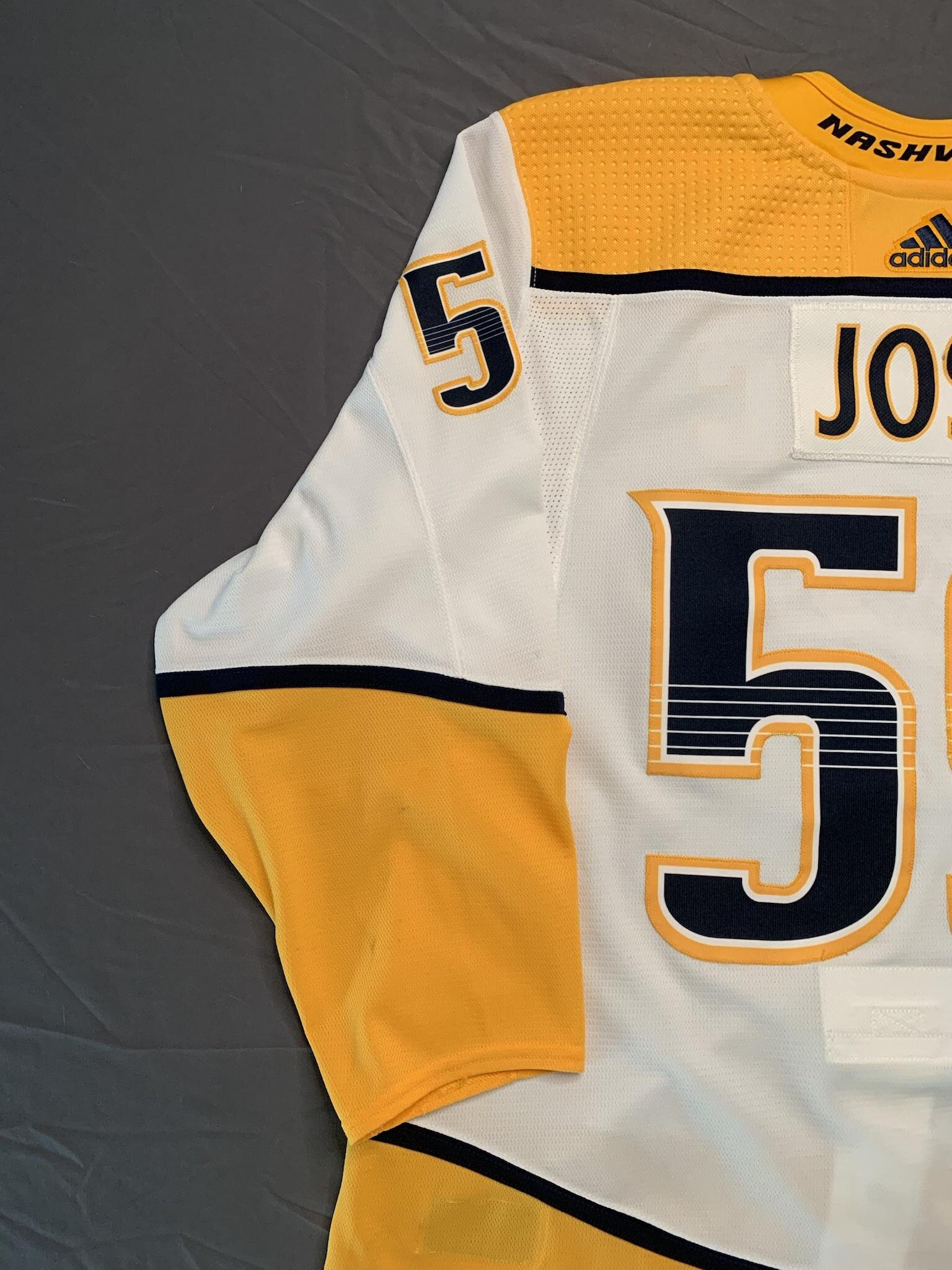 Roman Josi 2019-2020 Nashville Predators White Set 1 Game Worn Jersey —  Desert Hockey Threads