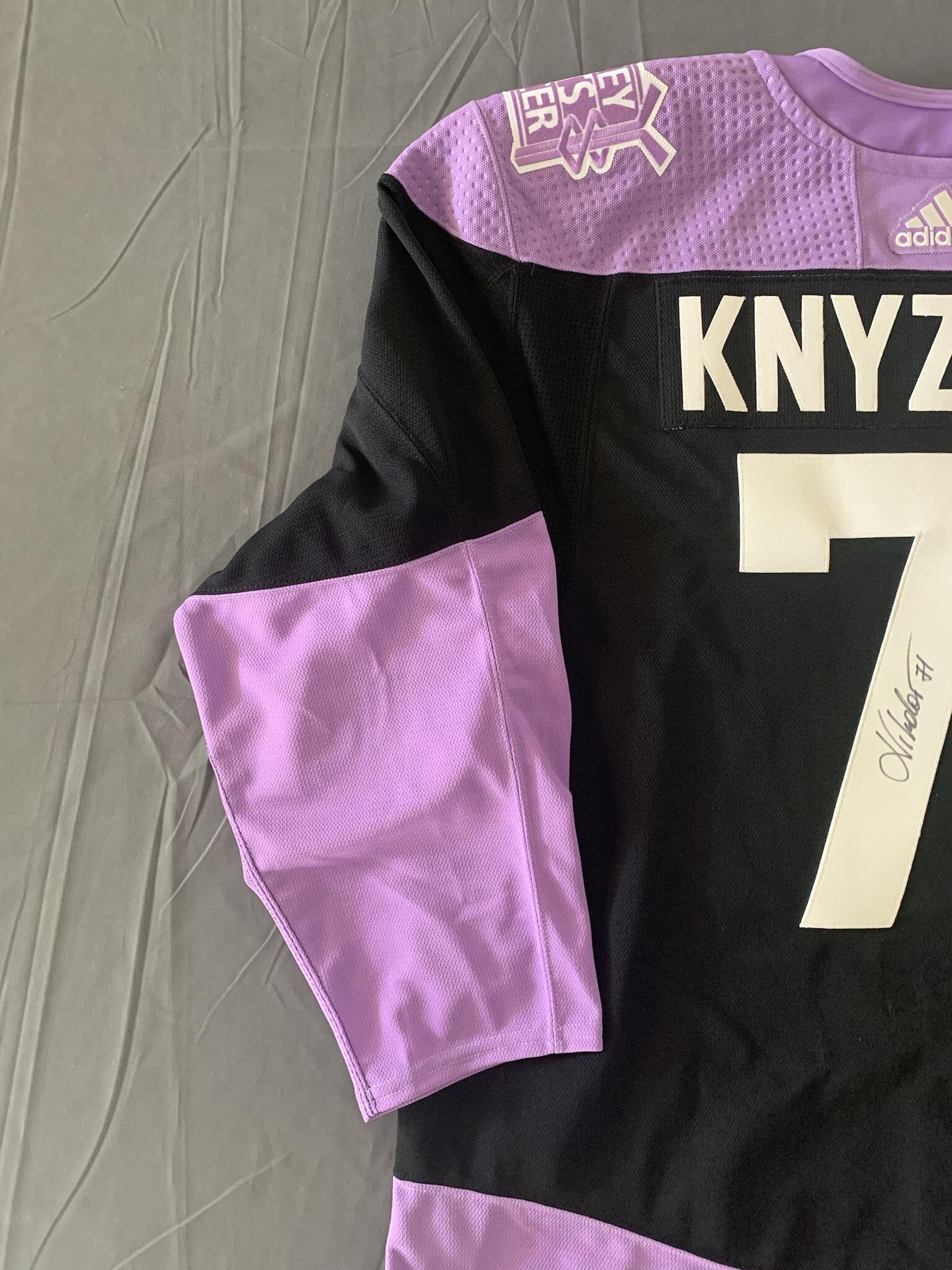 Nikolai Knyzhov 2020-2021 San Jose Sharks Hockey Fights Cancer