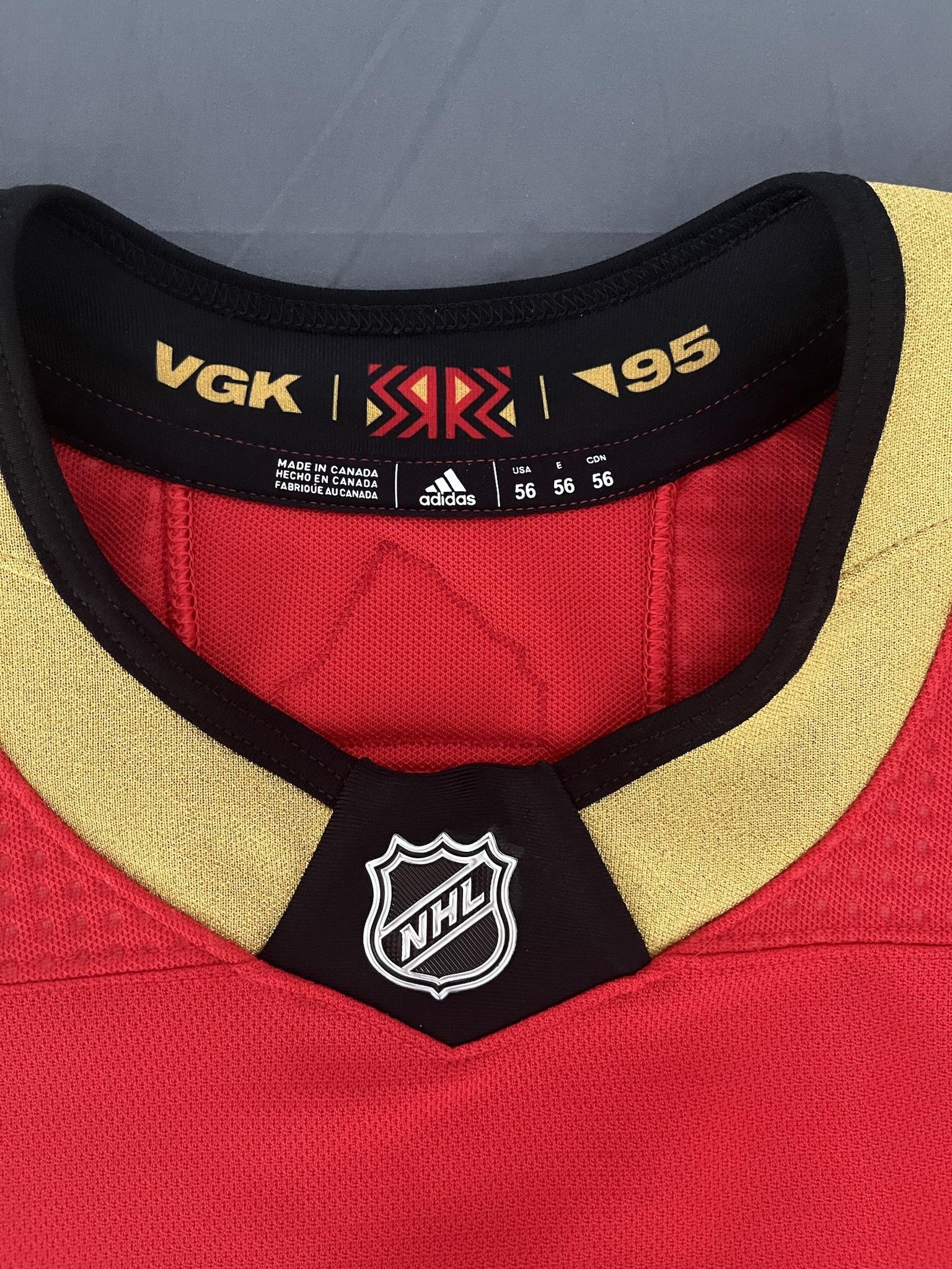 ADIDAS NHL LAS VEGAS Golden Knights - Away Jersey W/Strap Size 46 Ryan  Reaves