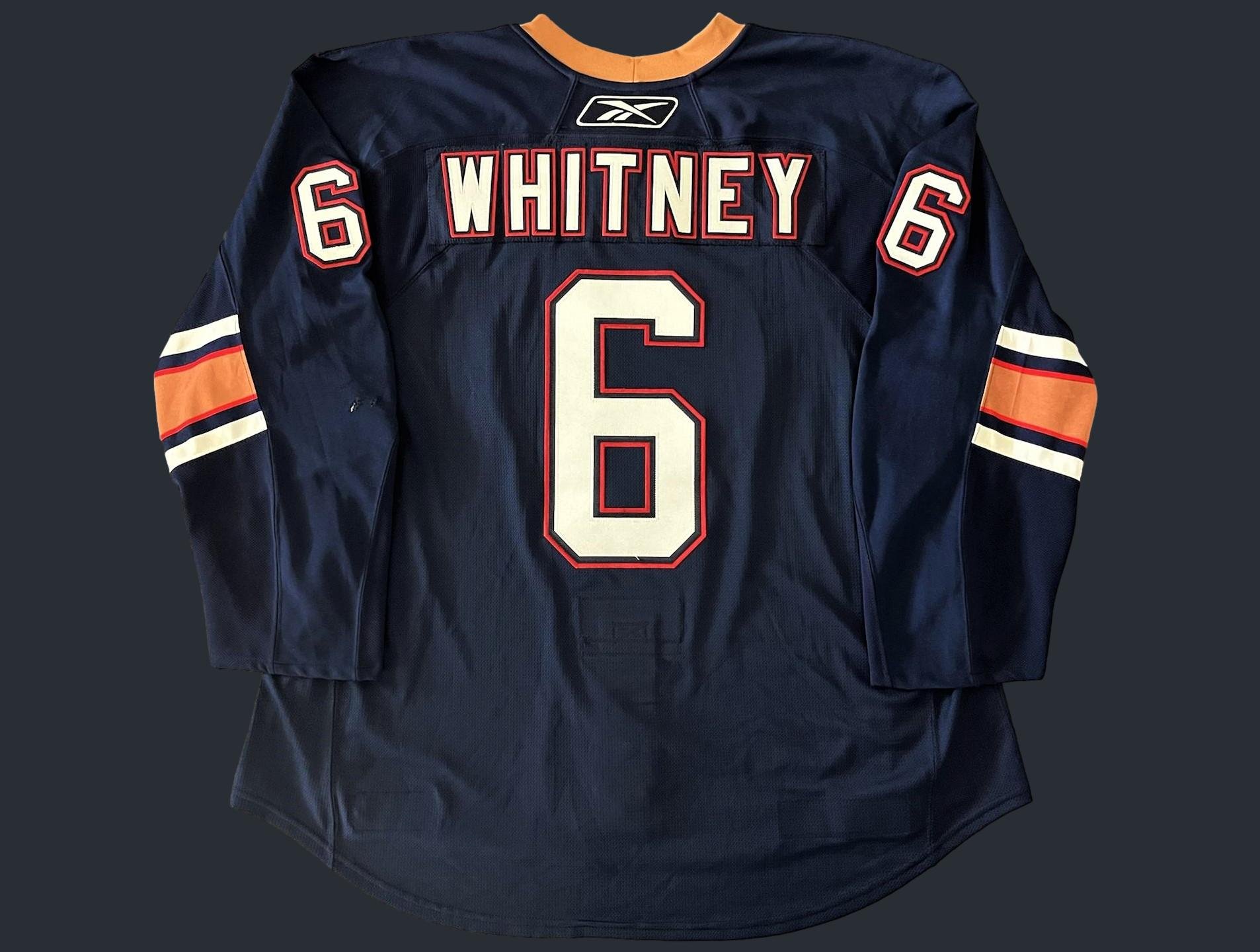 Ryan Whitney 2009-2010 Edmonton Oilers Navy Set 2 Game Worn Jersey — Desert  Hockey Threads