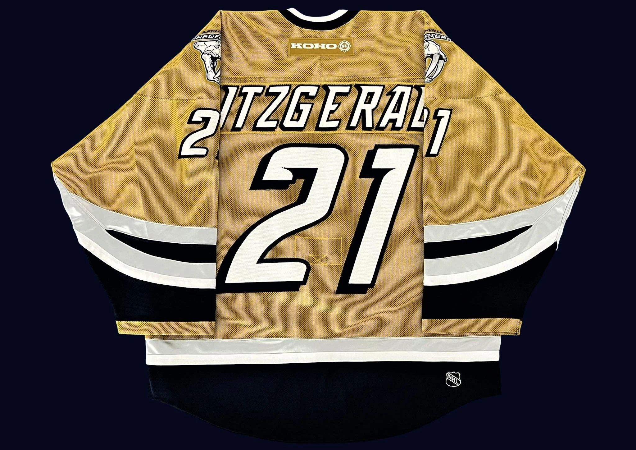 Tom Fitzgerald 2001-2002 Nashville Predators Alternate Set Prototype