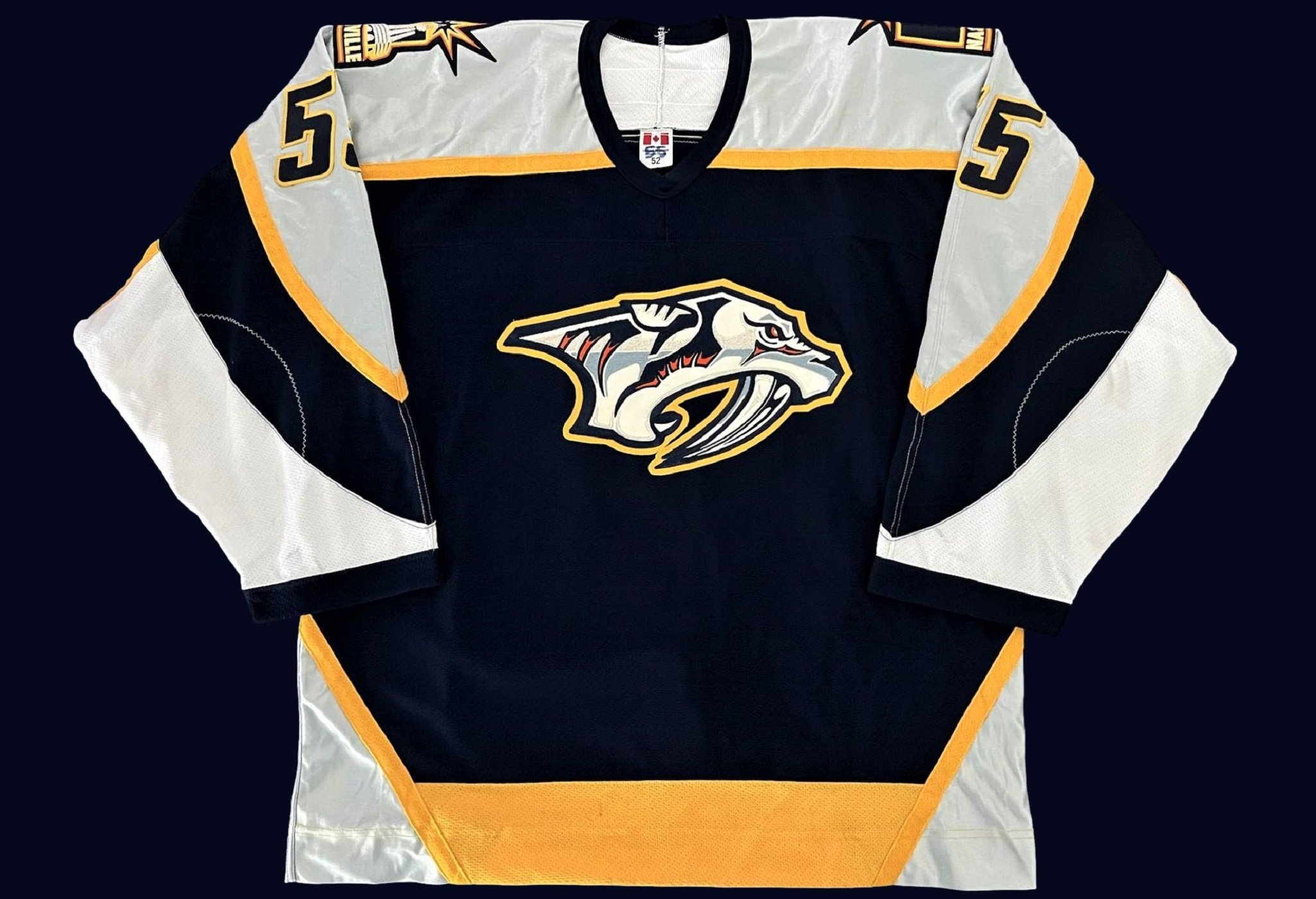 Jordin Tootoo 20032004 Nashville Predators Navy Set 3 Game Worn Jersey