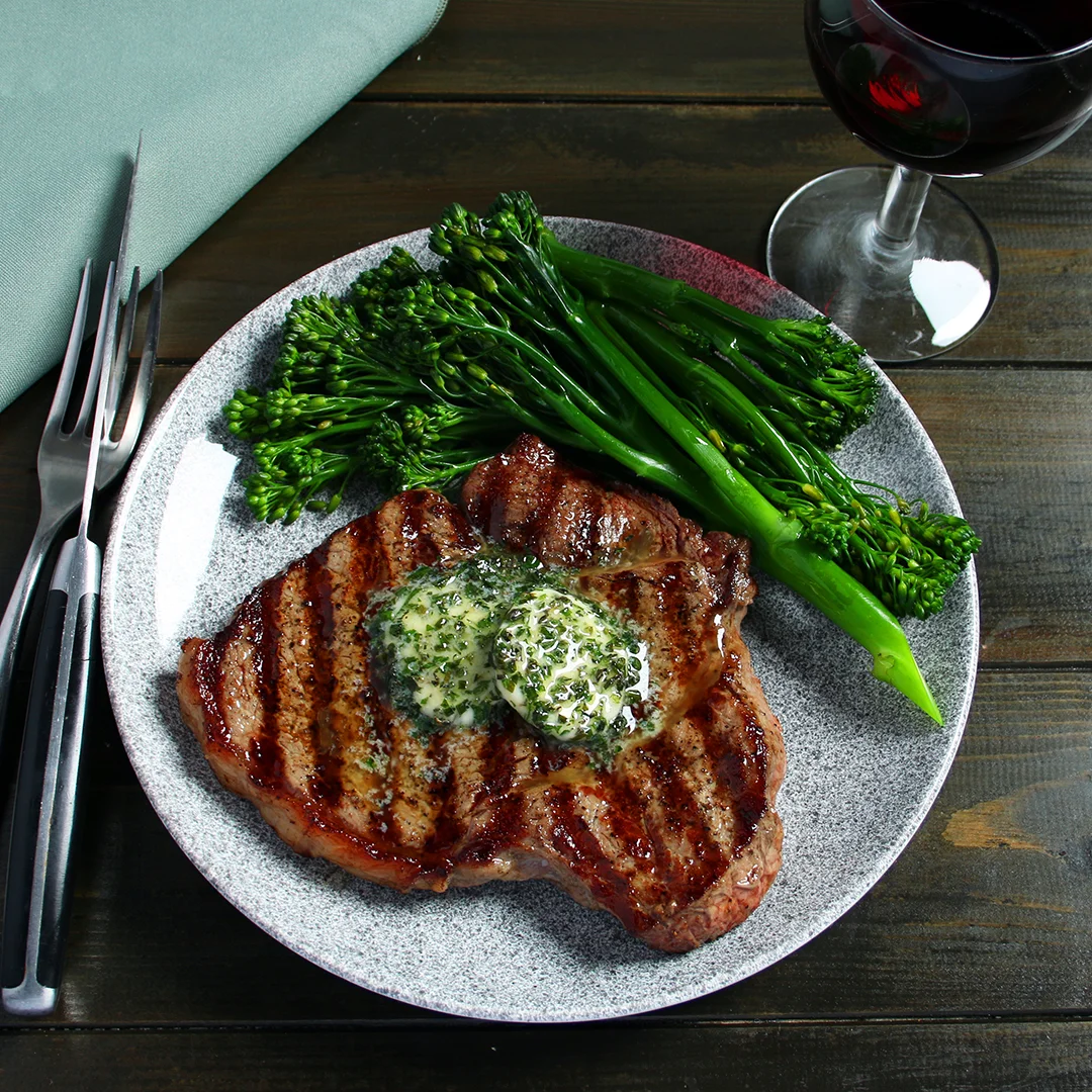 Grilled Steak with Herb Butter