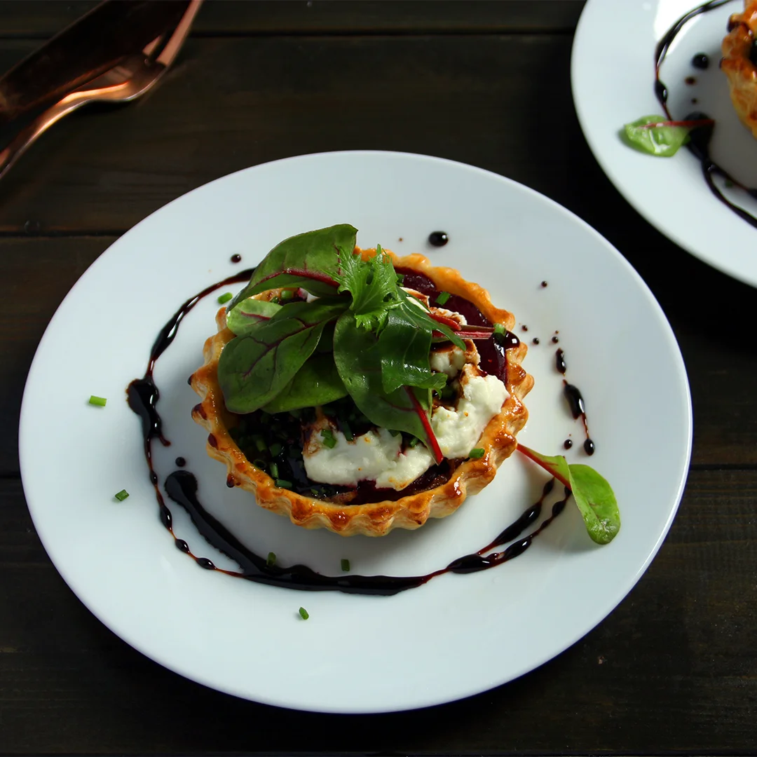 Beetroot and Goats Cheese Tart